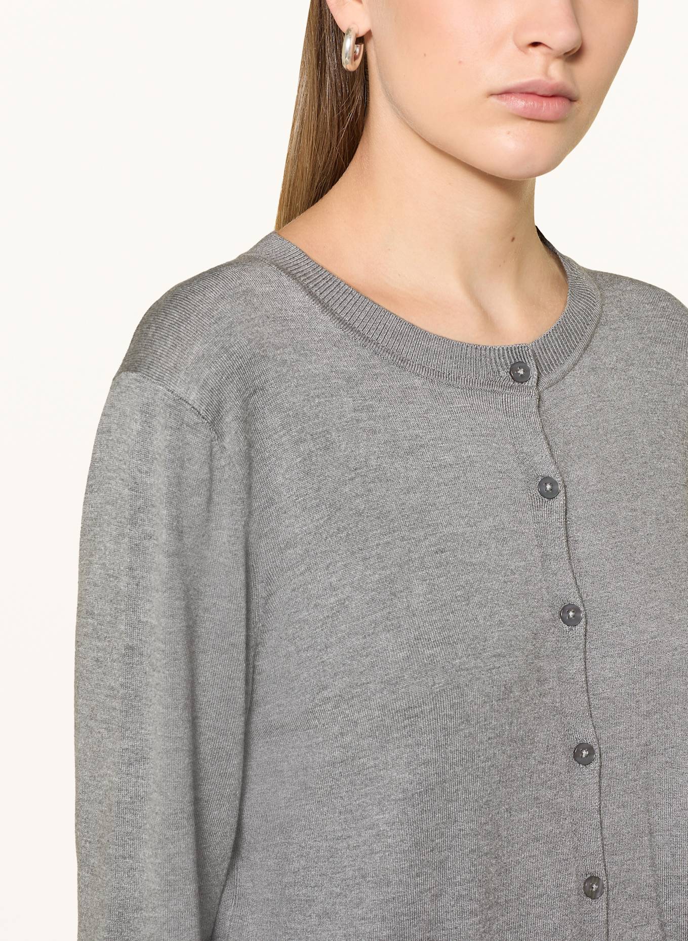 darling harbour Strickjacke: SILVER GREY MELANGE