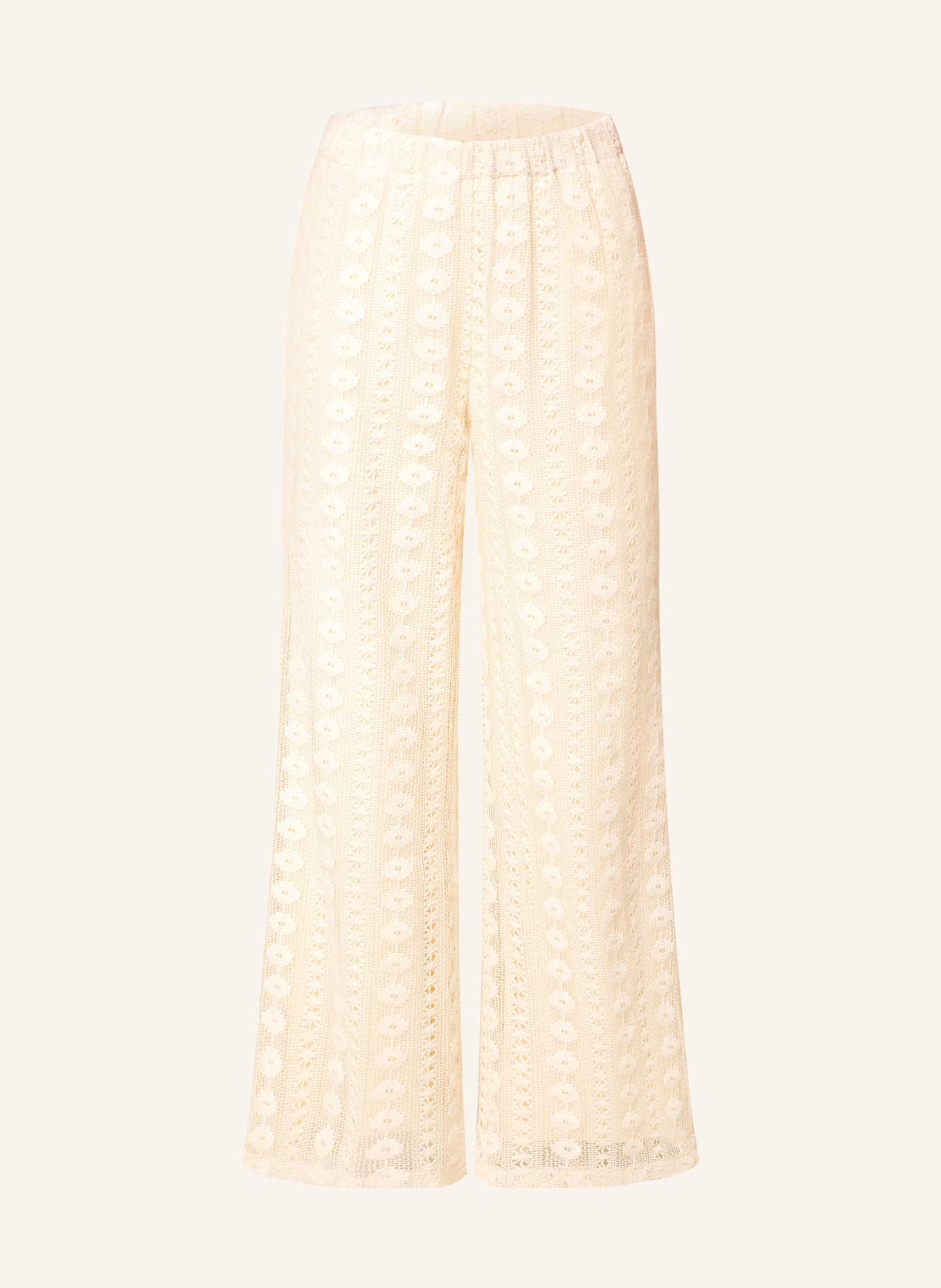 CARTOON Marlenehose aus Spitze: ECRU