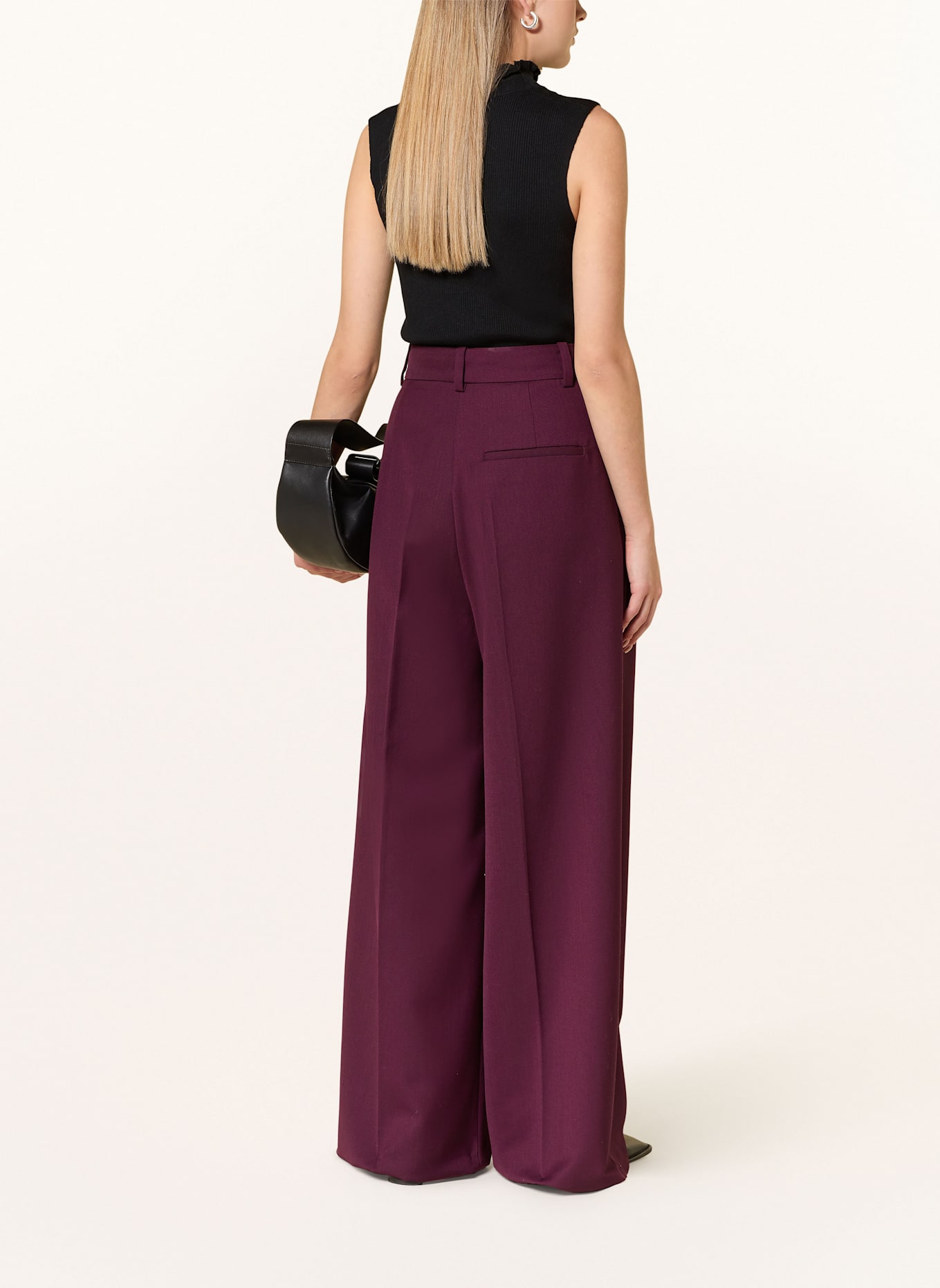 darling harbour Stricktop mit Rüschen: BLACK