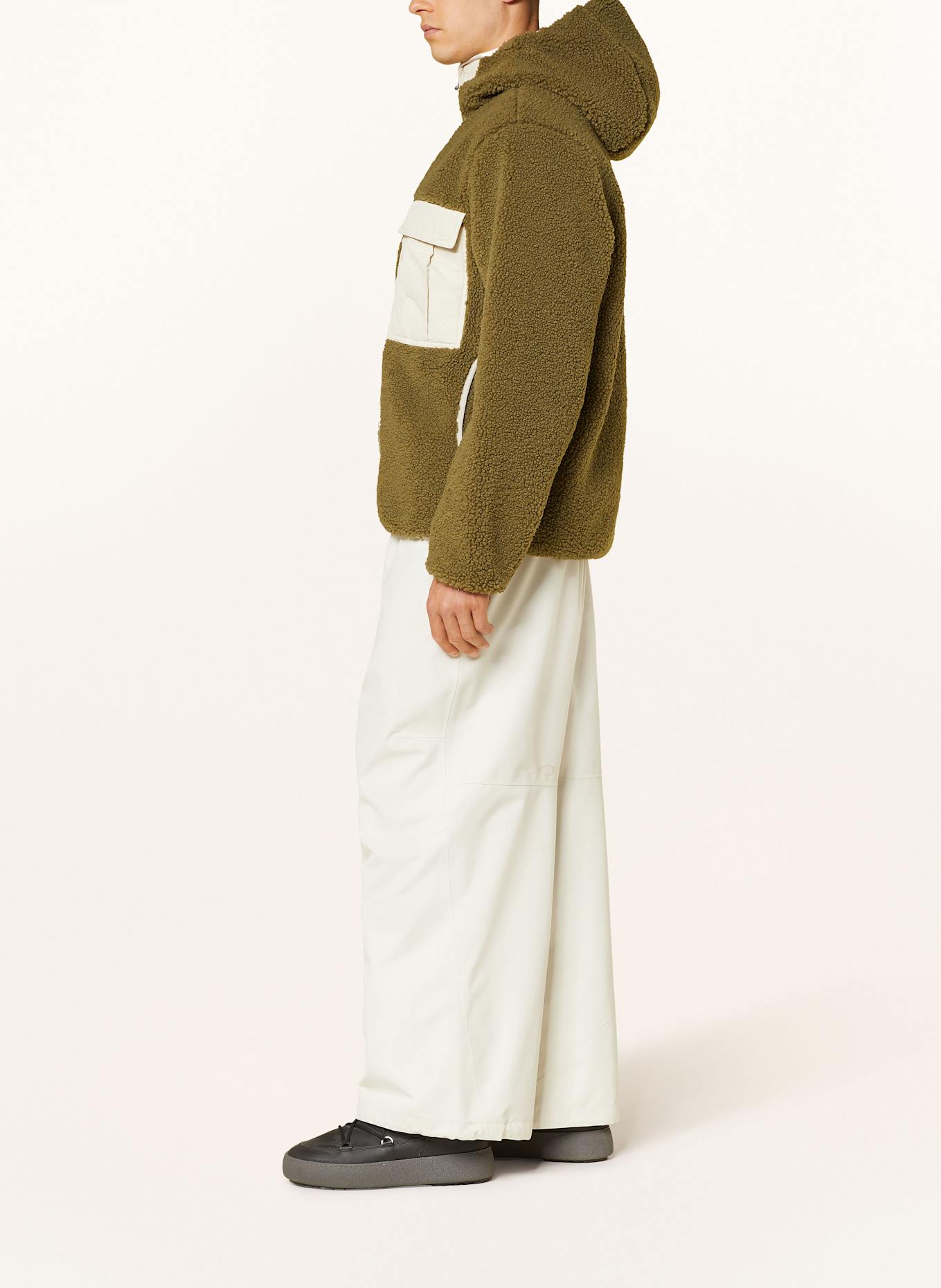 OAKLEY Teddyfell-Jacke SNOWDRIFT: KHAKI / CREME