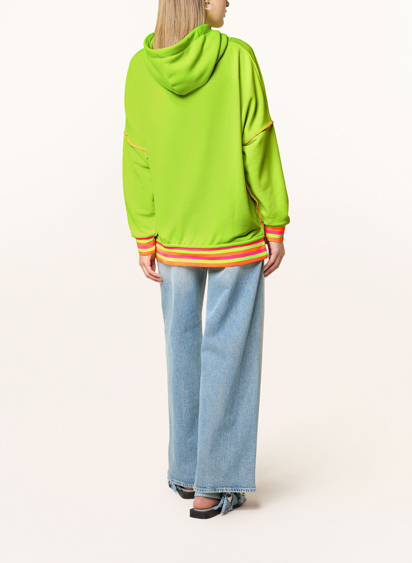 miss goodlife Hoodie: NEONGRÜN / NEONORANGE