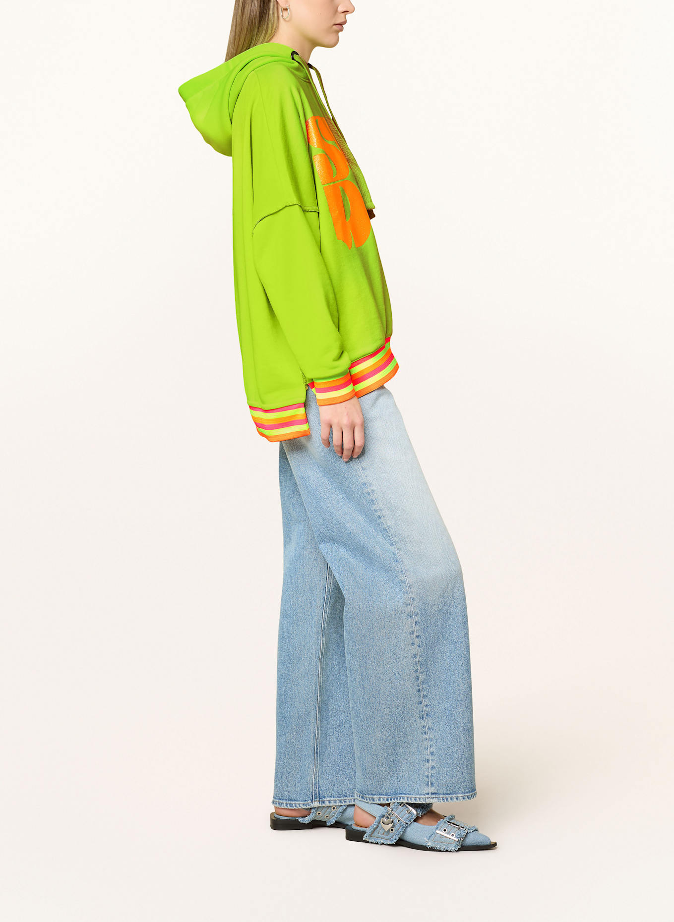 miss goodlife Hoodie: NEONGRÜN / NEONORANGE