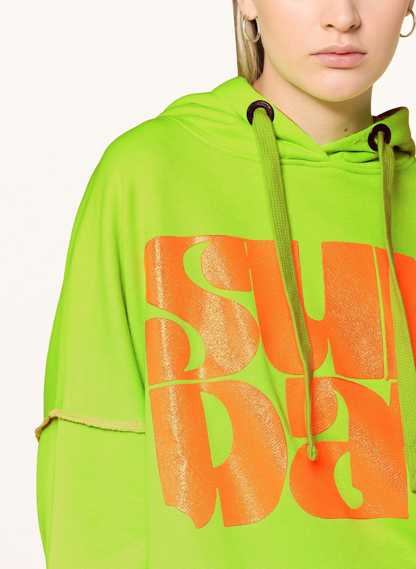 miss goodlife Hoodie: NEONGRÜN / NEONORANGE