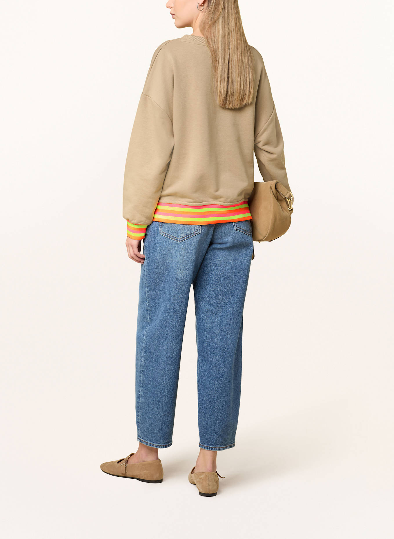 miss goodlife Sweatshirt: BEIGE / PINK