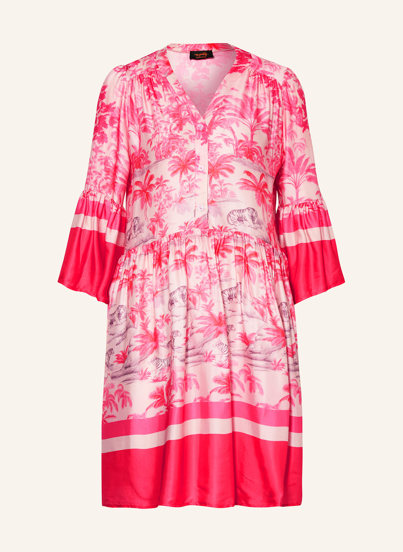 miss goodlife Šaty: RŮŽOVÁ / KRÉMOVÁ / HNĚDÁ