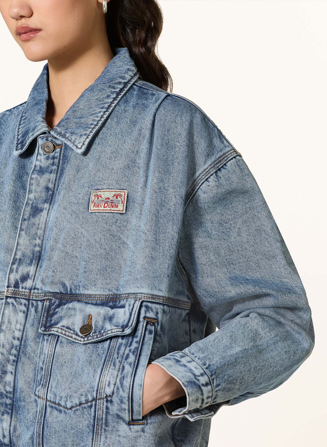 American Vintage Jeansjacke JOYBIRD: DUNKELBLAU