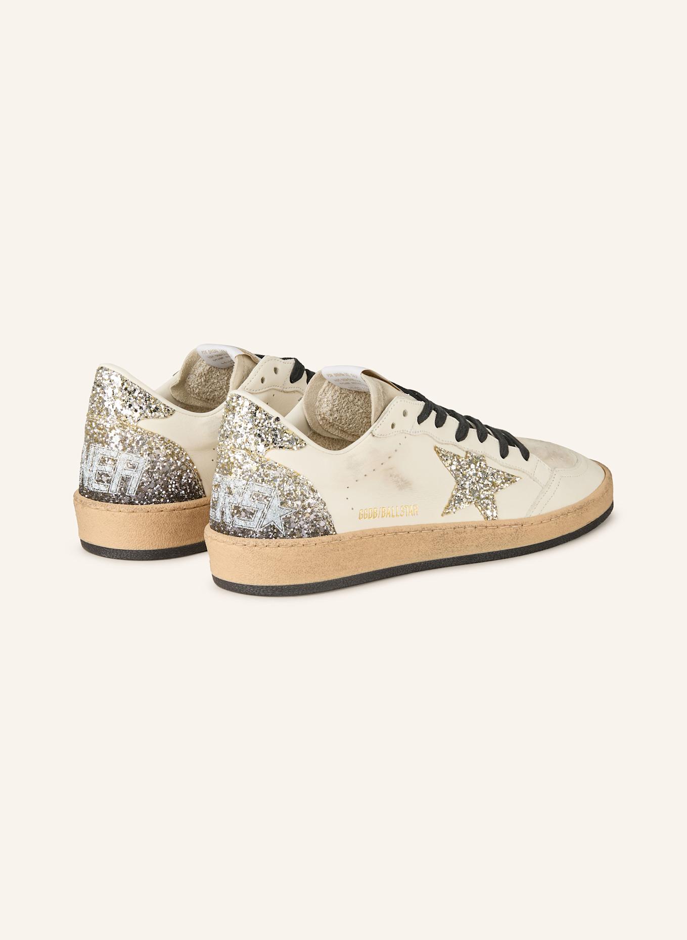 GOLDEN GOOSE Sneakersy BALL STAR: ECRU / SREBRNY