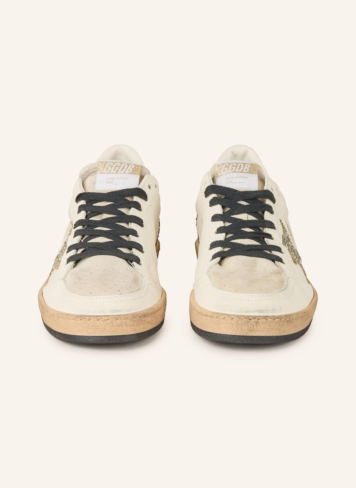 GOLDEN GOOSE Sneakersy BALL STAR: ECRU / SREBRNY