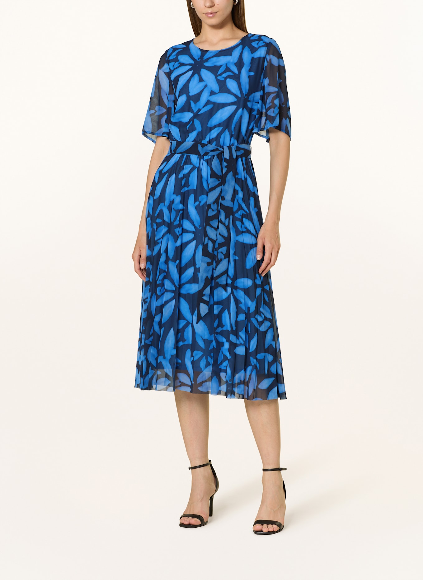 BETTY&CO Mesh-Kleid: DUNKELBLAU / BLAU