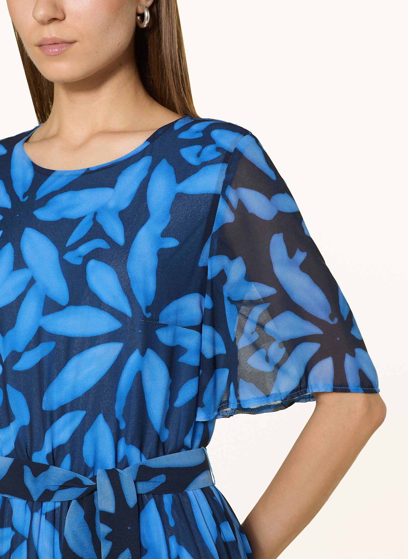 BETTY&CO Mesh-Kleid: DUNKELBLAU / BLAU