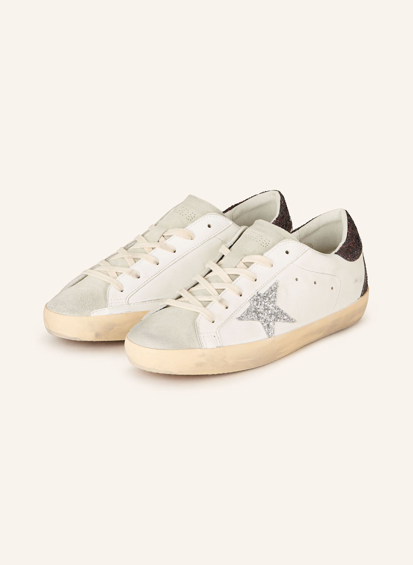 GOLDEN GOOSE Sneaker SUPER-STAR: ECRU / WEISS