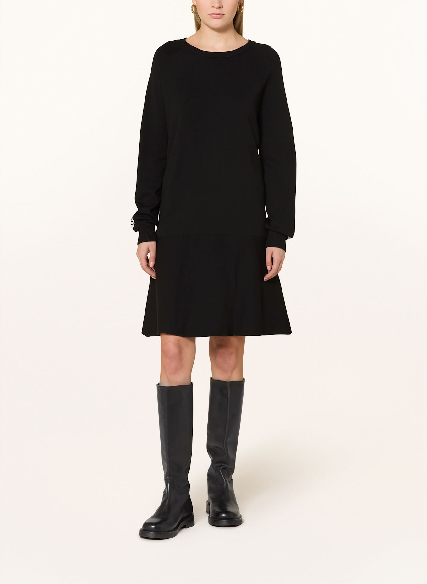 LIU JO Strickkleid: SCHWARZ / WEISS