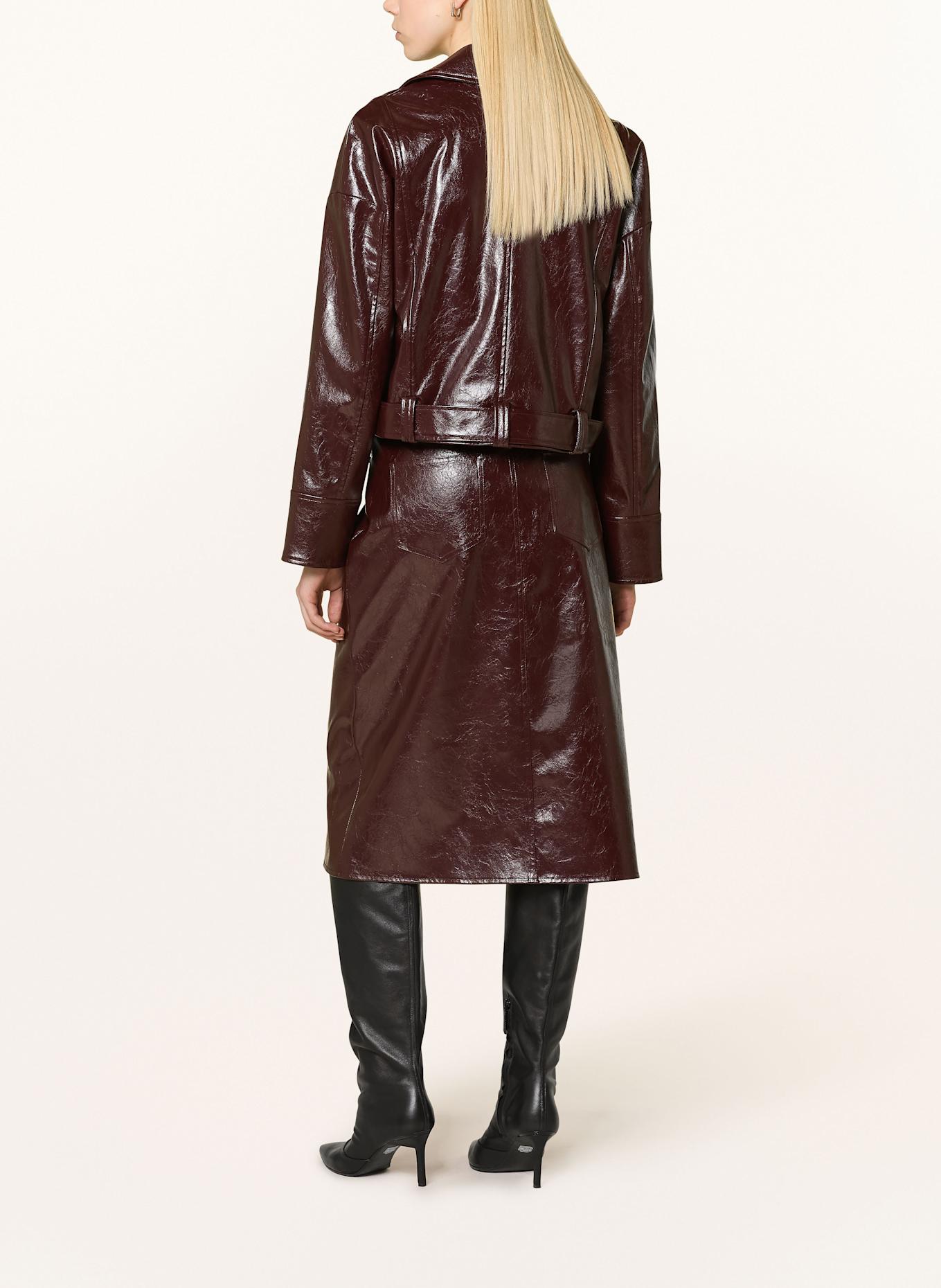 LIU JO Rock in Lederoptik: DUNKELROT