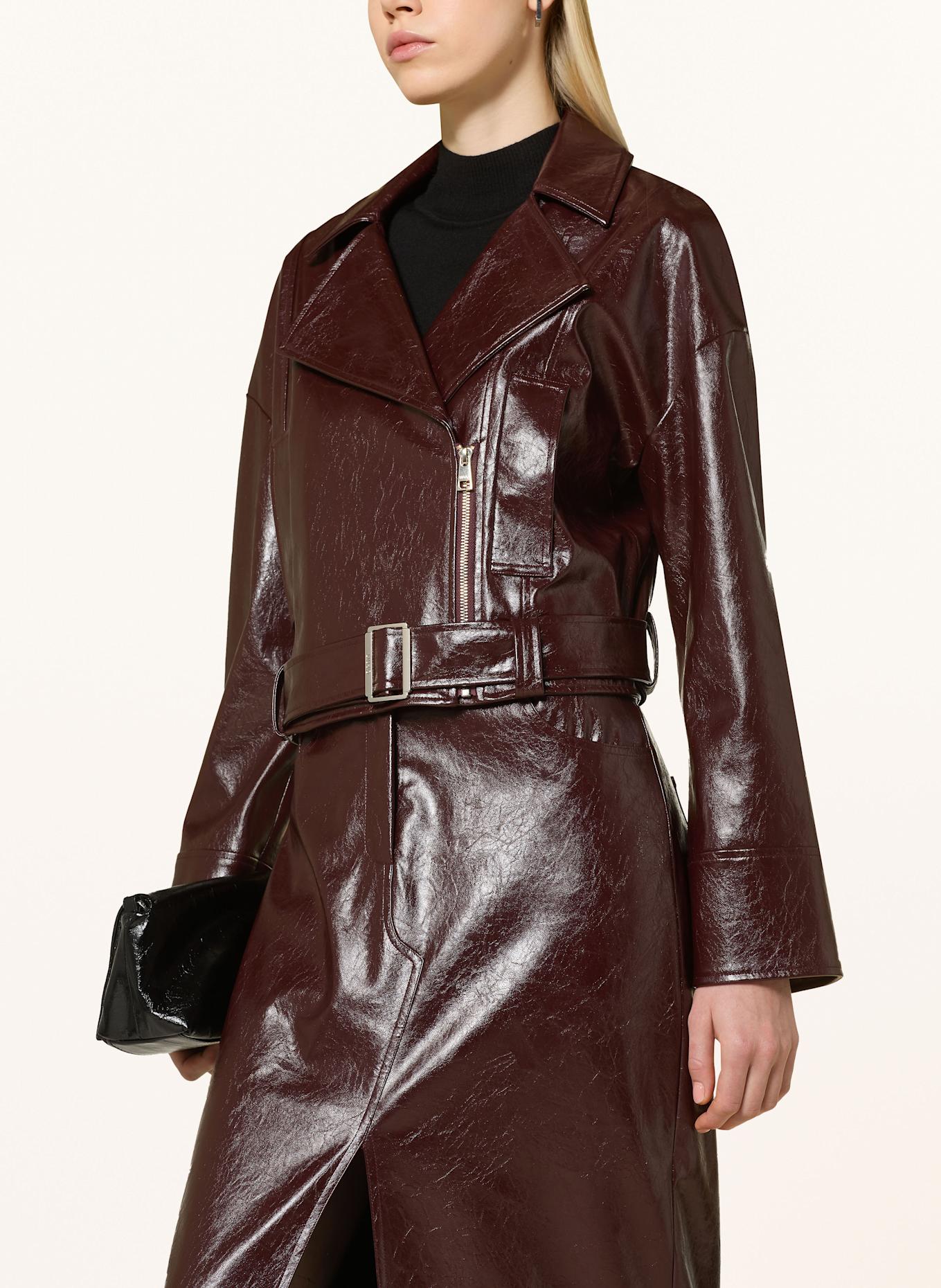 LIU JO Rock in Lederoptik: DUNKELROT