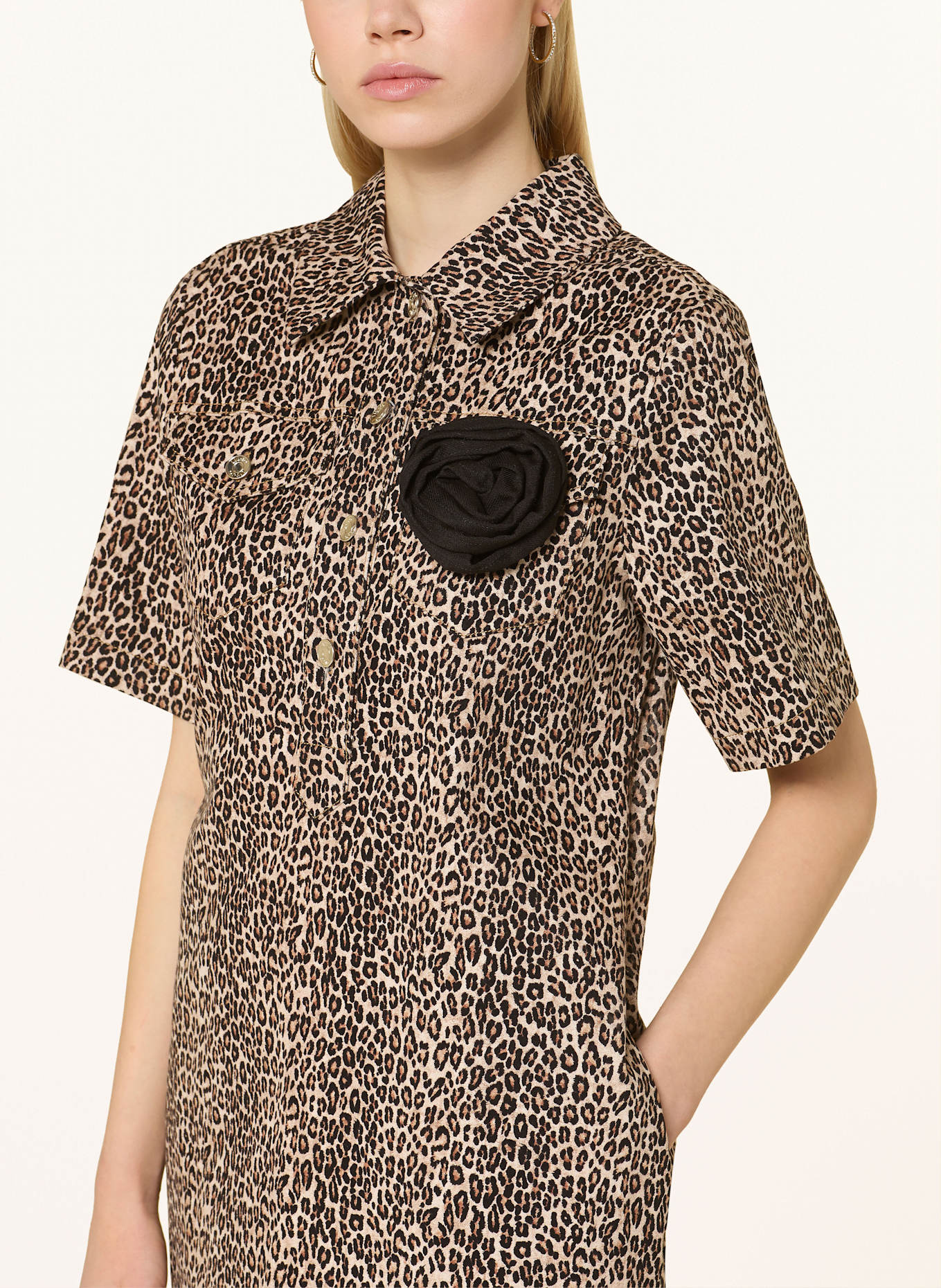 LIU JO Sukienka koszulowa: JASNOBRĄZOWY / BRĄZOWY / CIEMNOBRĄZOWY