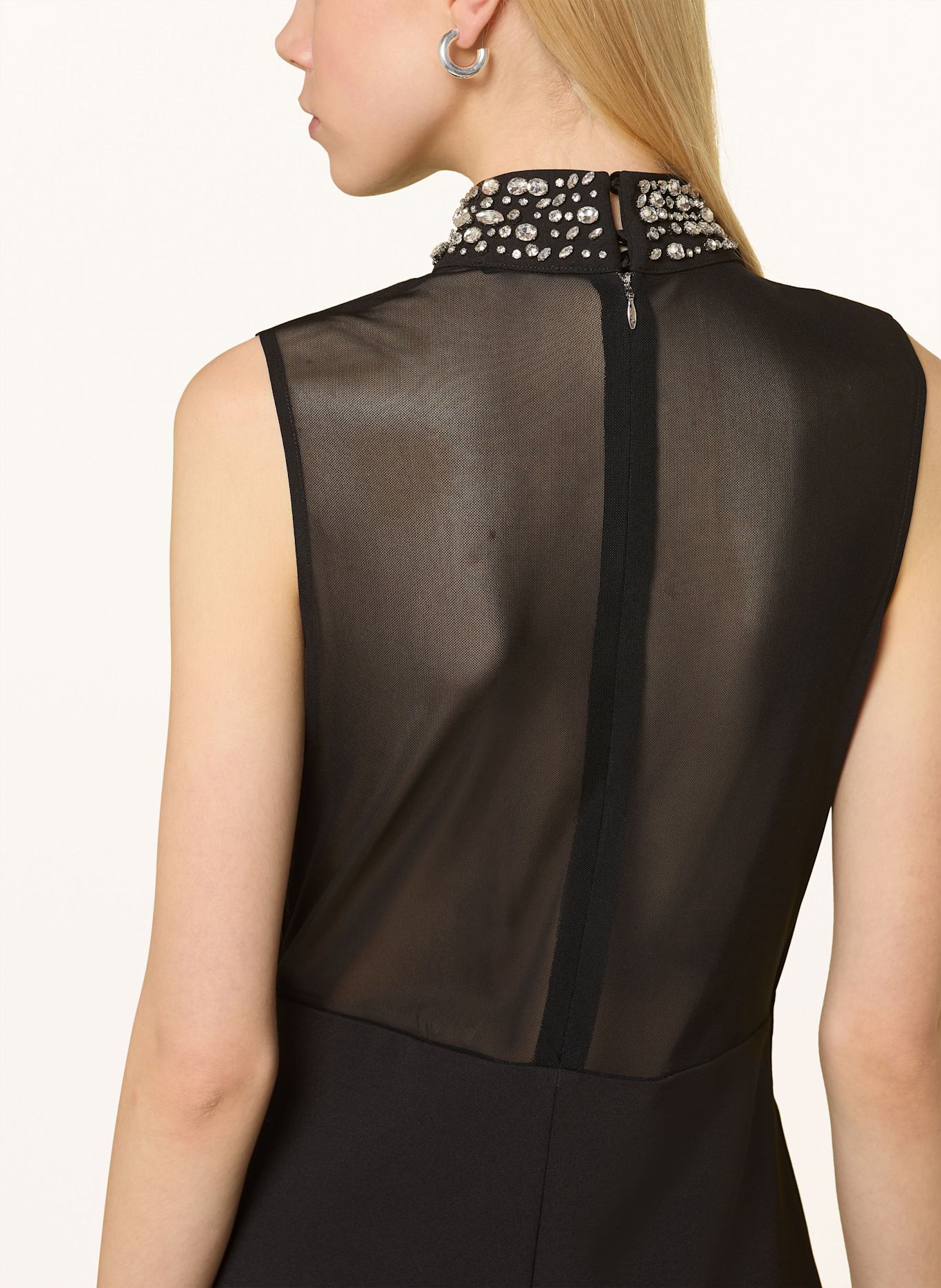 LIU JO Kleid mit Schmucksteinen: SCHWARZ