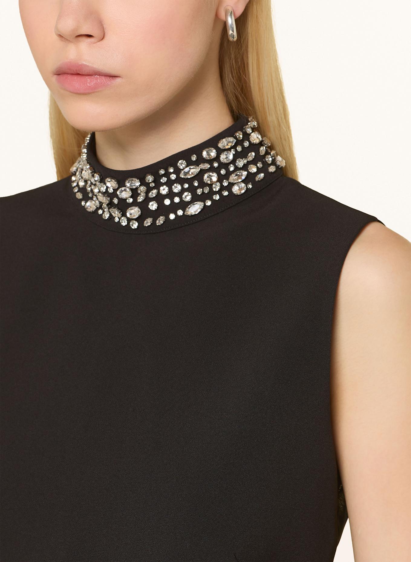 LIU JO Kleid mit Schmucksteinen: SCHWARZ