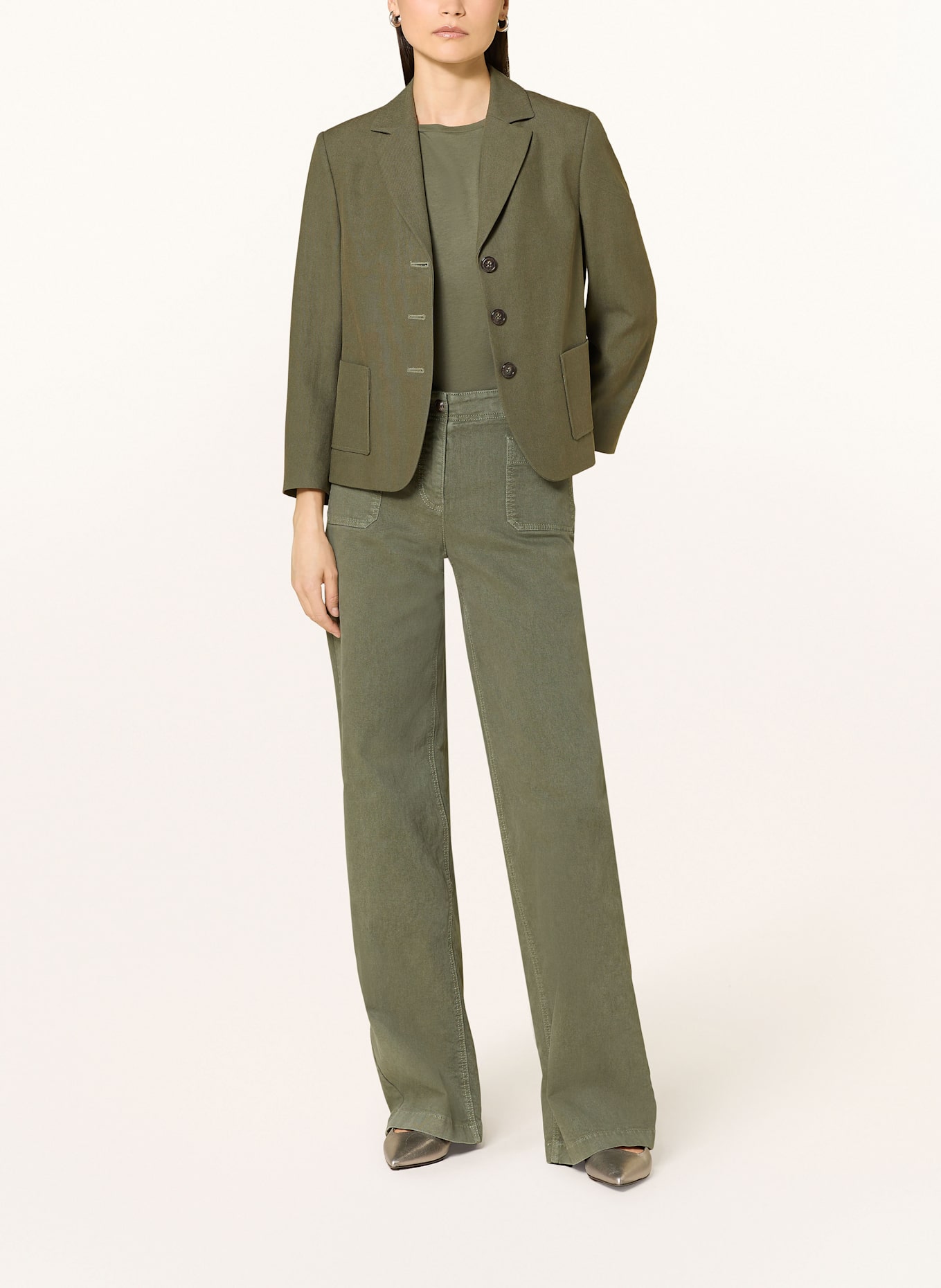 LUISA CERANO Wide Leg Jeans: 3572 cool khaki old dye