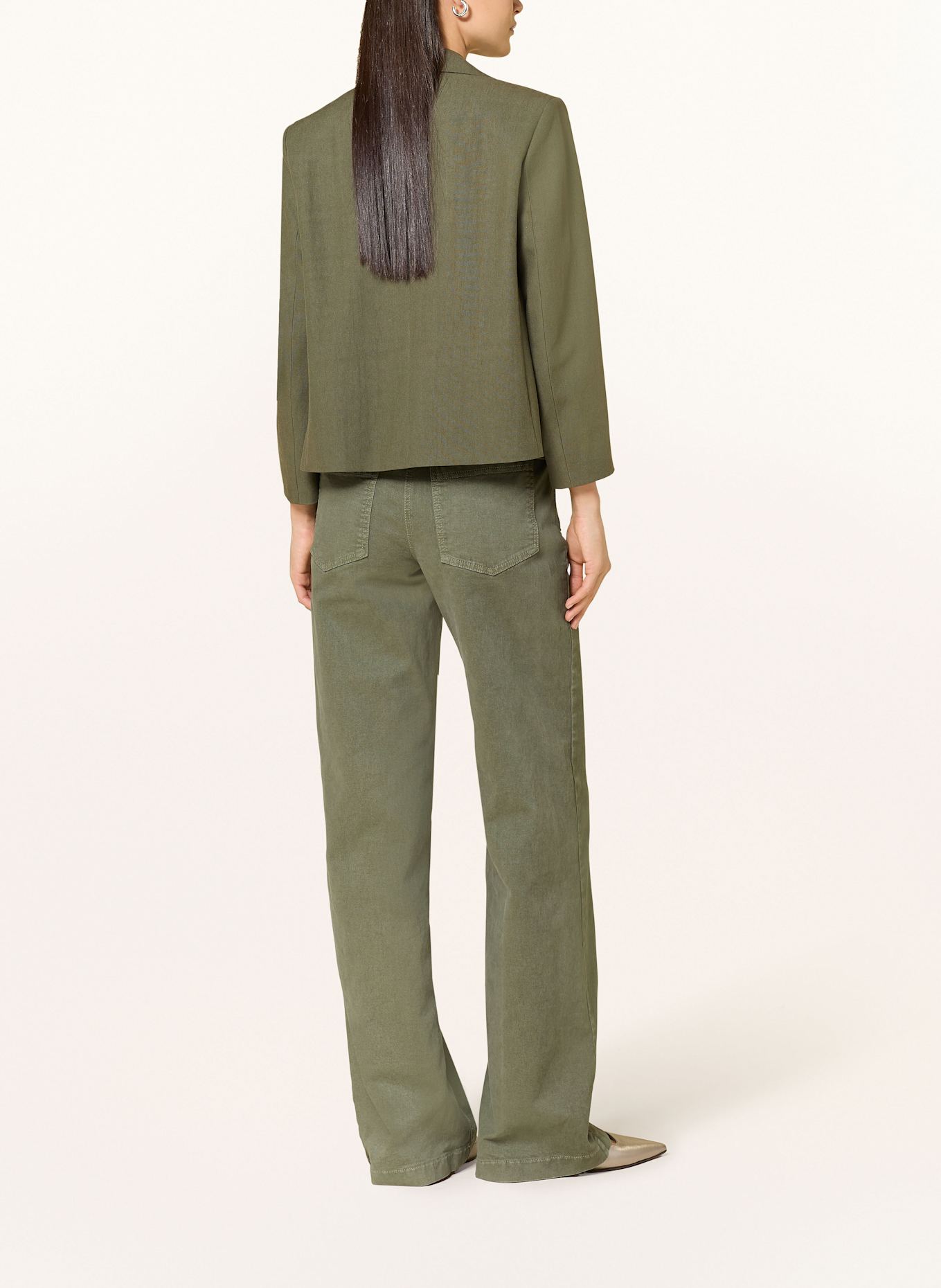 LUISA CERANO Wide Leg Jeans: 3572 cool khaki old dye
