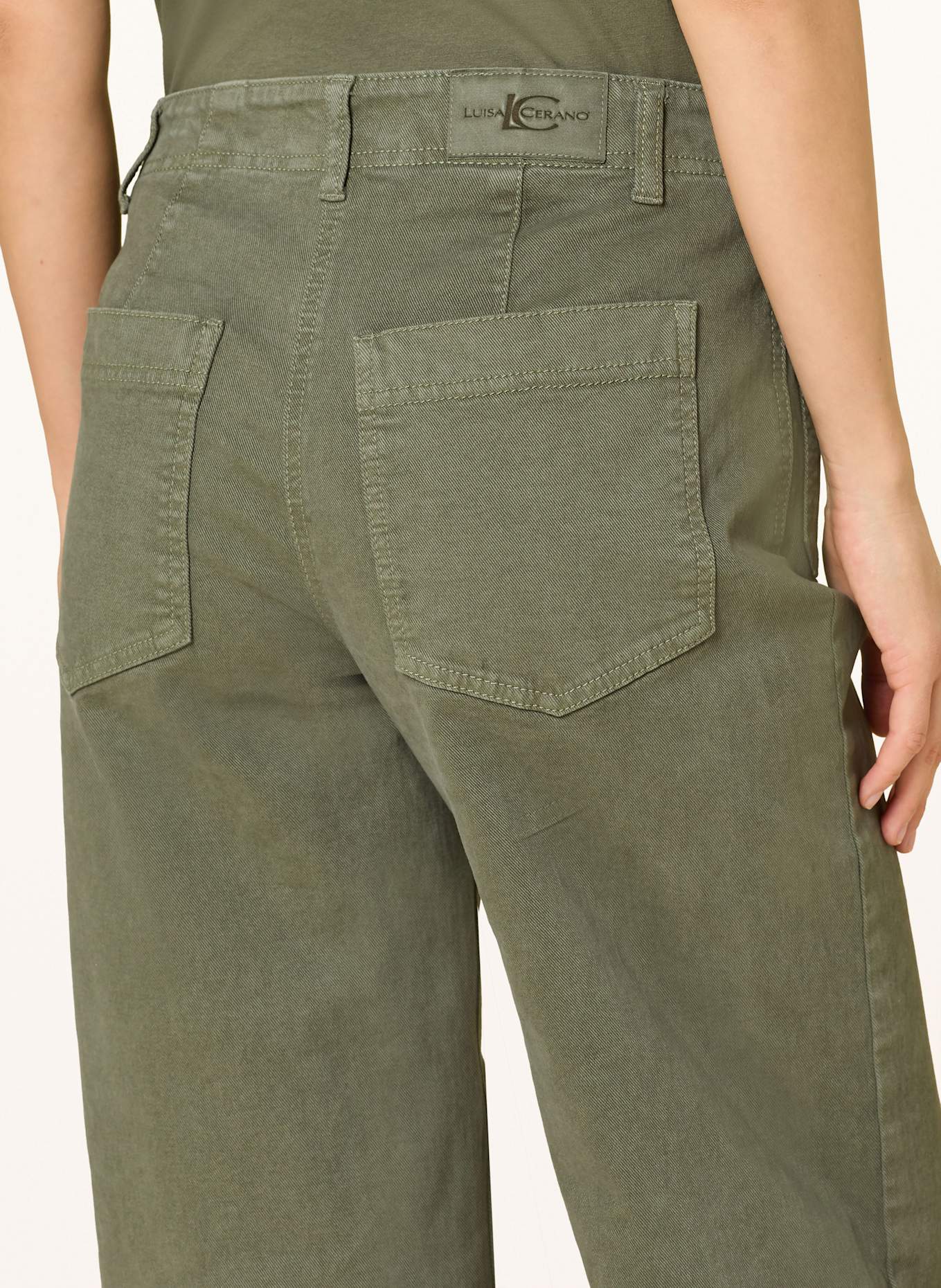 LUISA CERANO Wide Leg Jeans: 3572 cool khaki old dye