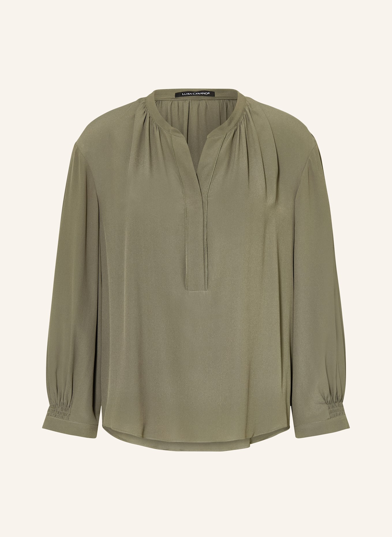 LUISA CERANO Blusenshirt mit Seide: KHAKI