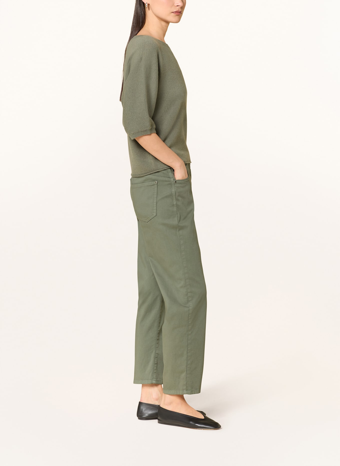 LUISA CERANO Hose in Jeansoptik: KHAKI
