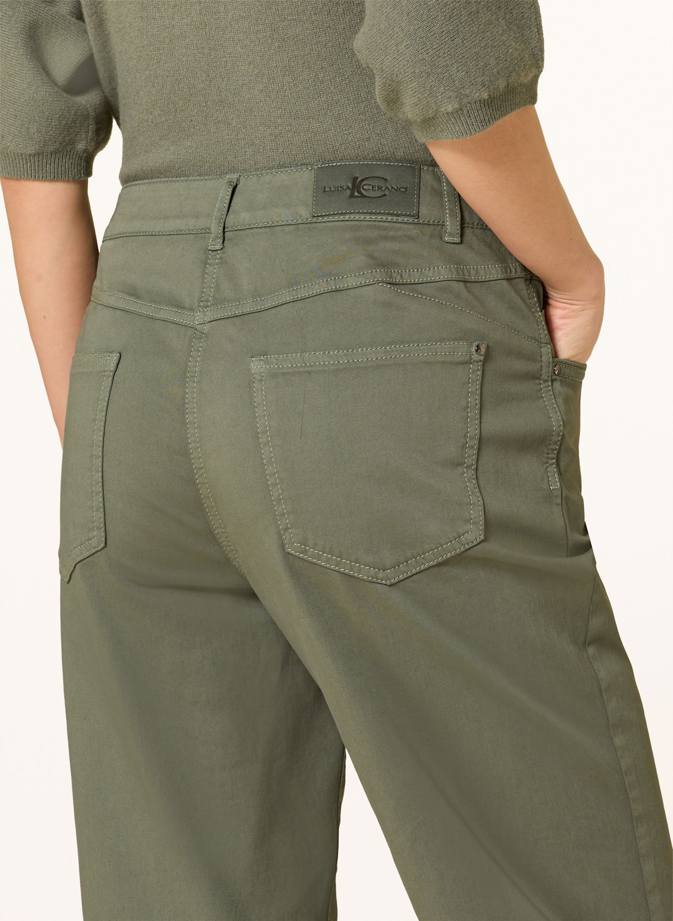 LUISA CERANO Hose in Jeansoptik: KHAKI