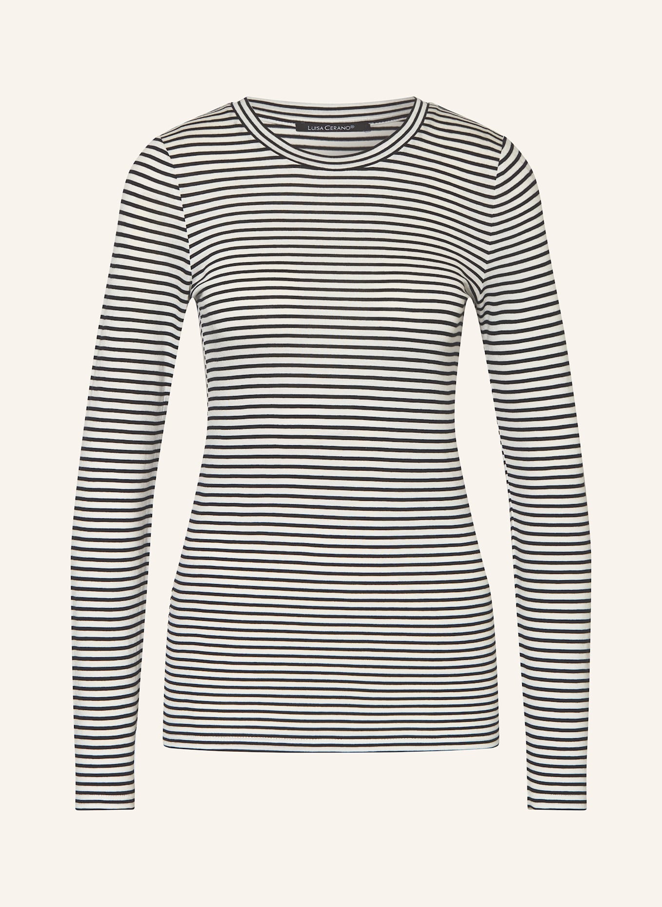 LUISA CERANO Longsleeve: SCHWARZ / ECRU