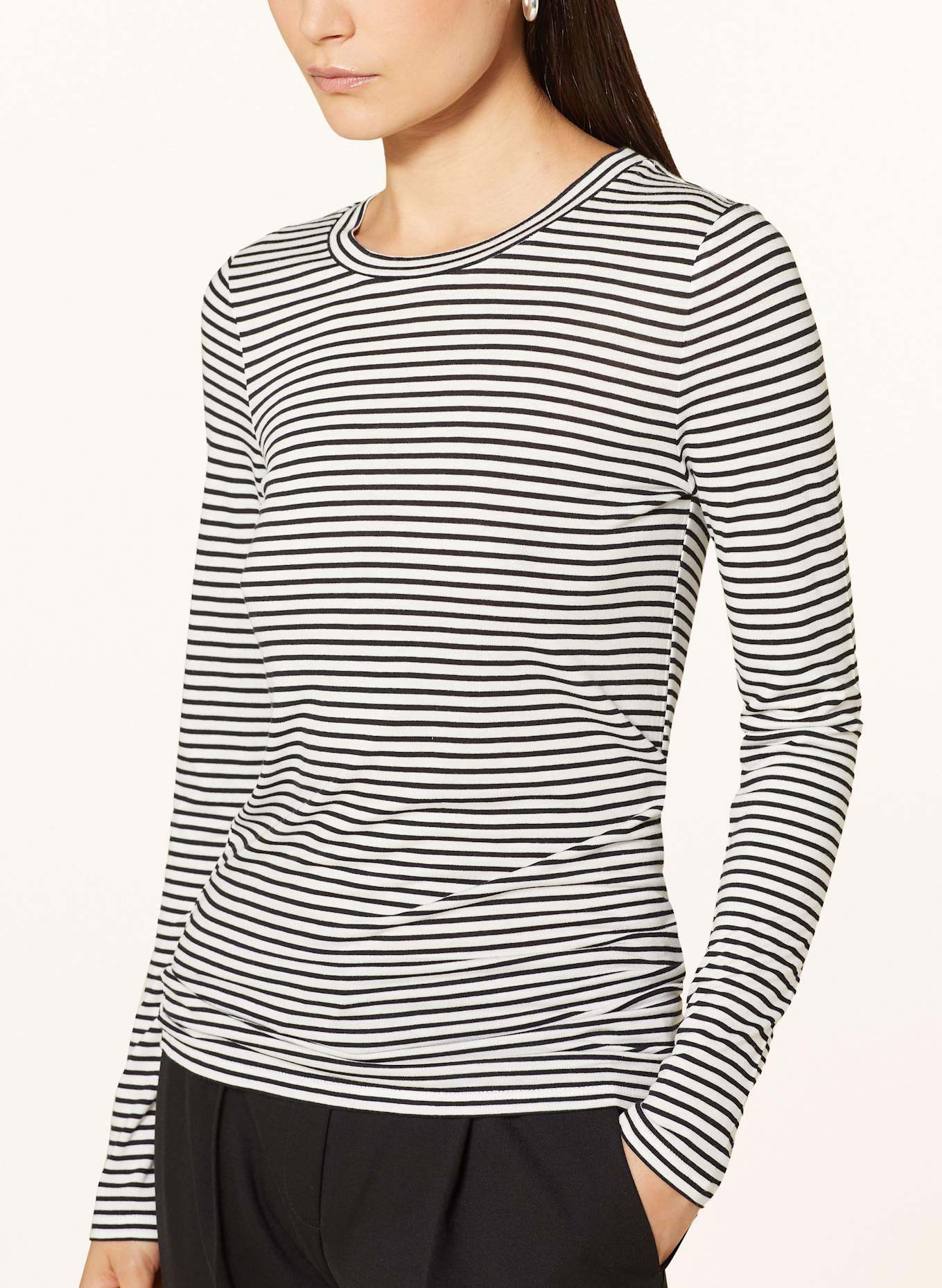 LUISA CERANO Longsleeve: SCHWARZ / ECRU