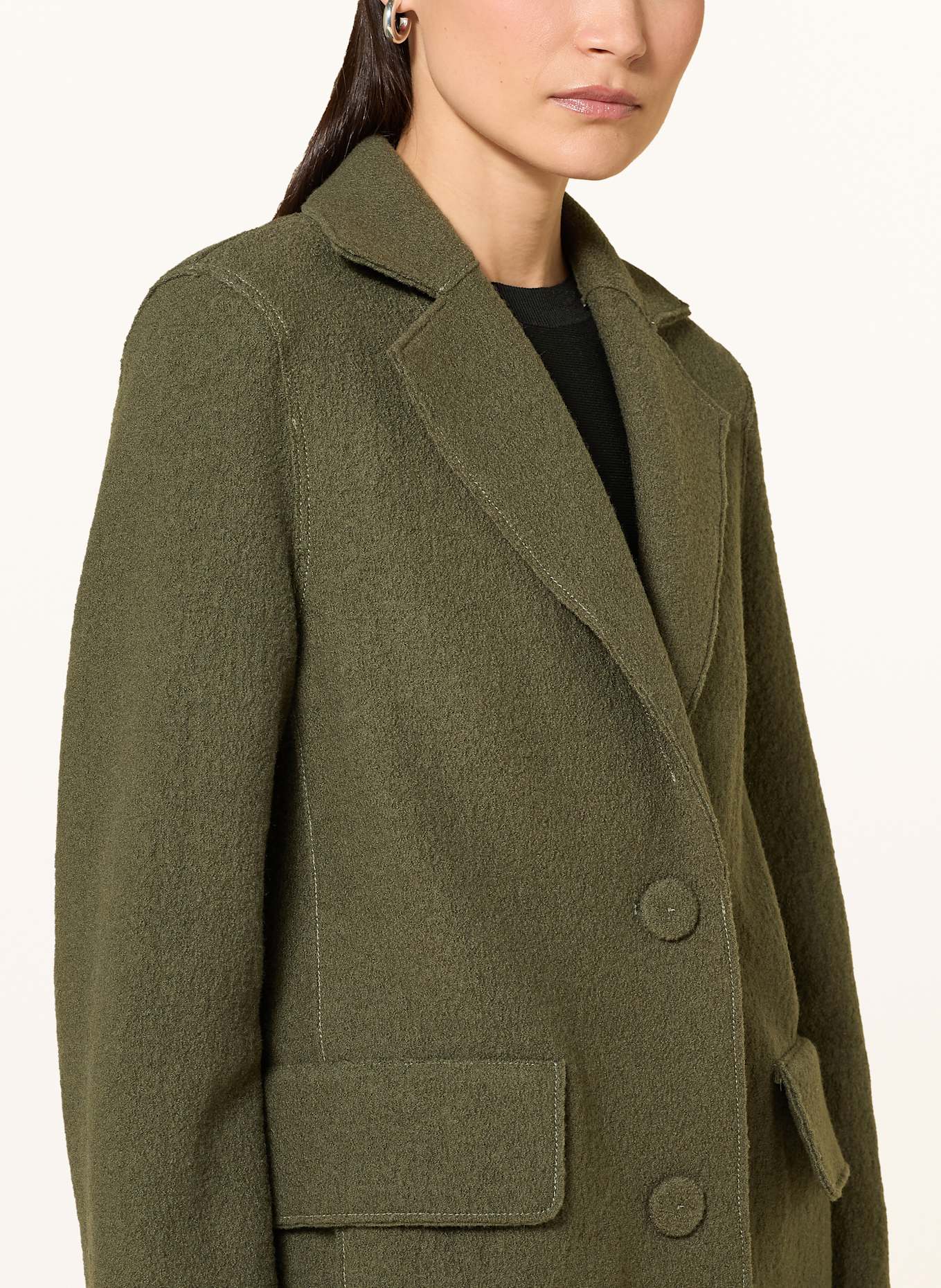 LUISA CERANO Wollmantel: KHAKI