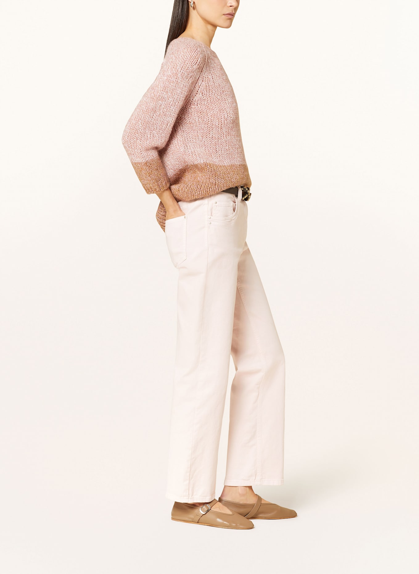 LUISA CERANO Straight Jeans: ROSÉGOLD