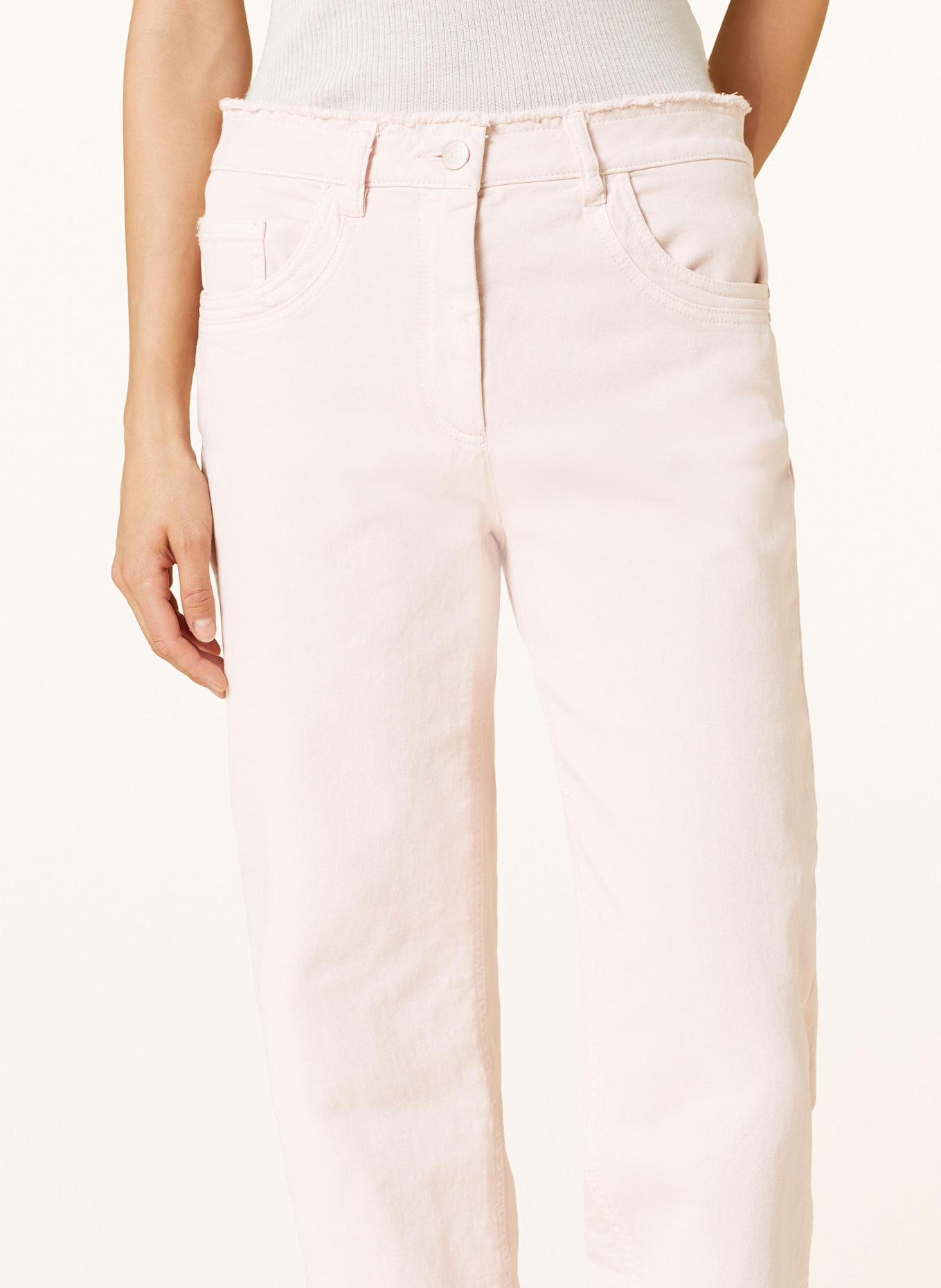 LUISA CERANO Straight Jeans: ROSÉGOLD