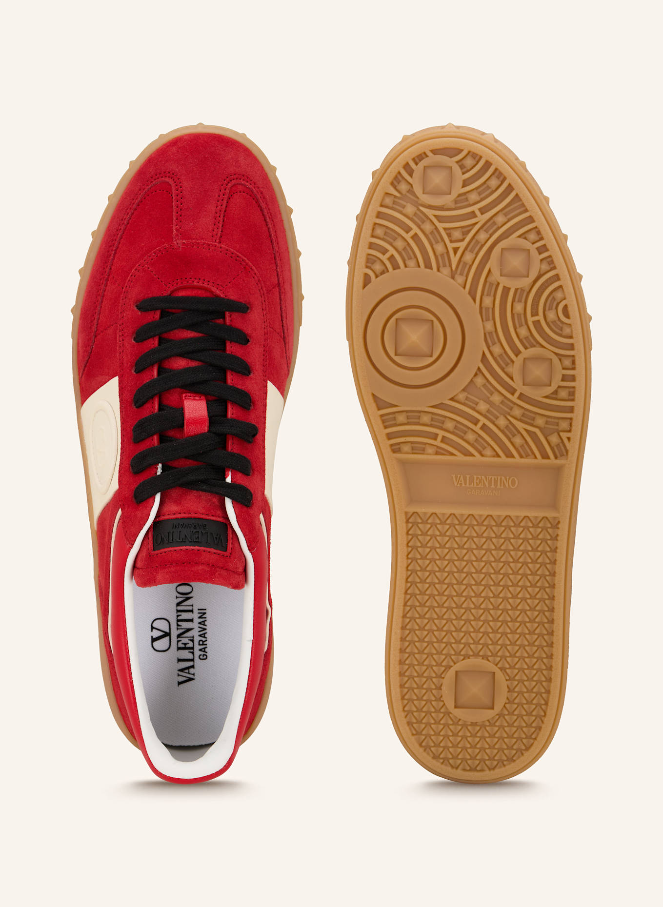 VALENTINO GARAVANI Sneakersy UPVILLAGE kolor czerwony/ ecru