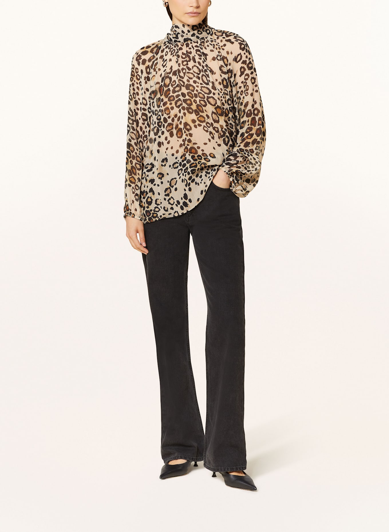 MARC CAIN Schluppenbluse: 606 soft cappuccino