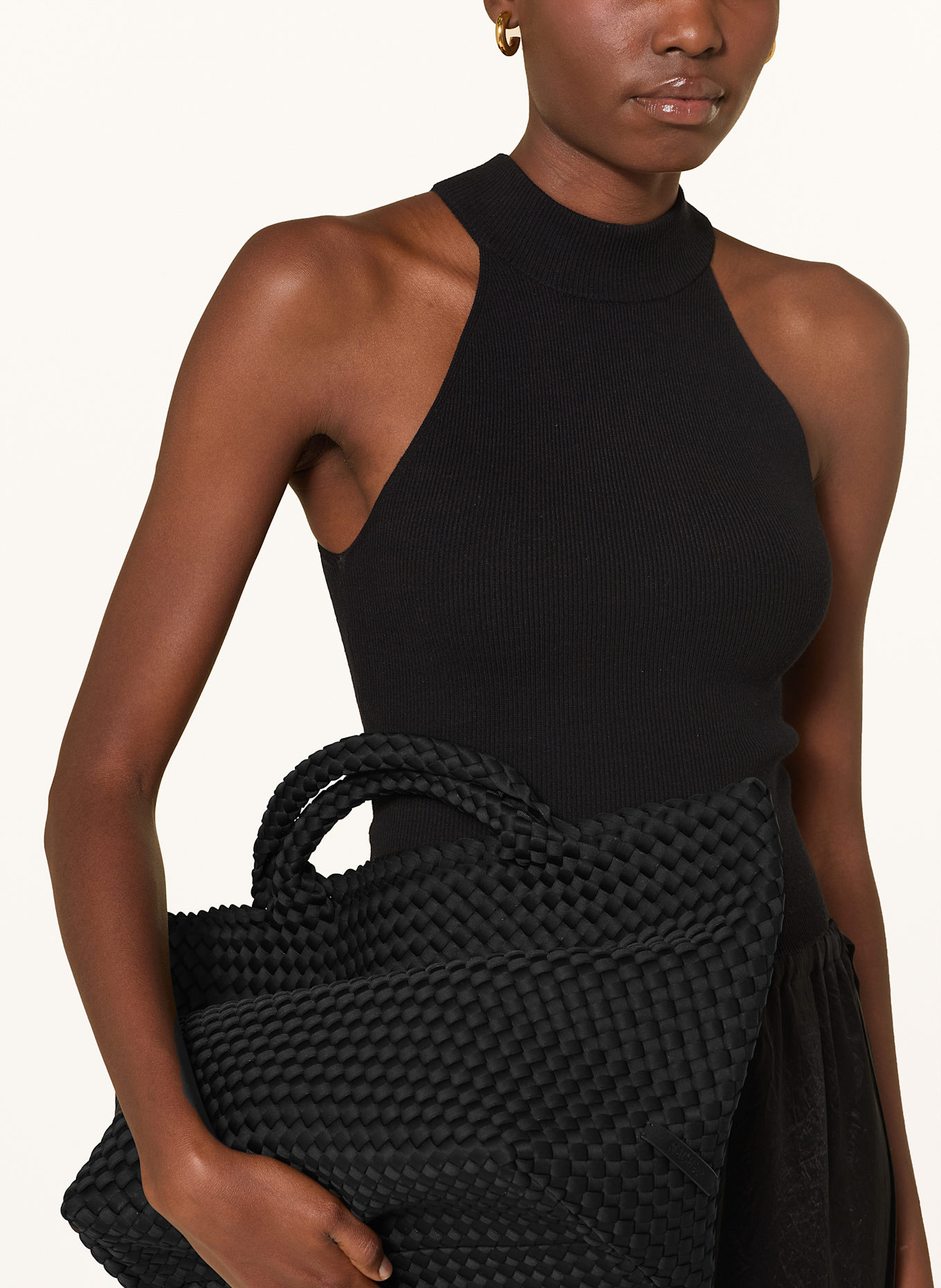 Naghedi Handtasche ST BARTHS MEDIUM mit Pouch: SCHWARZ