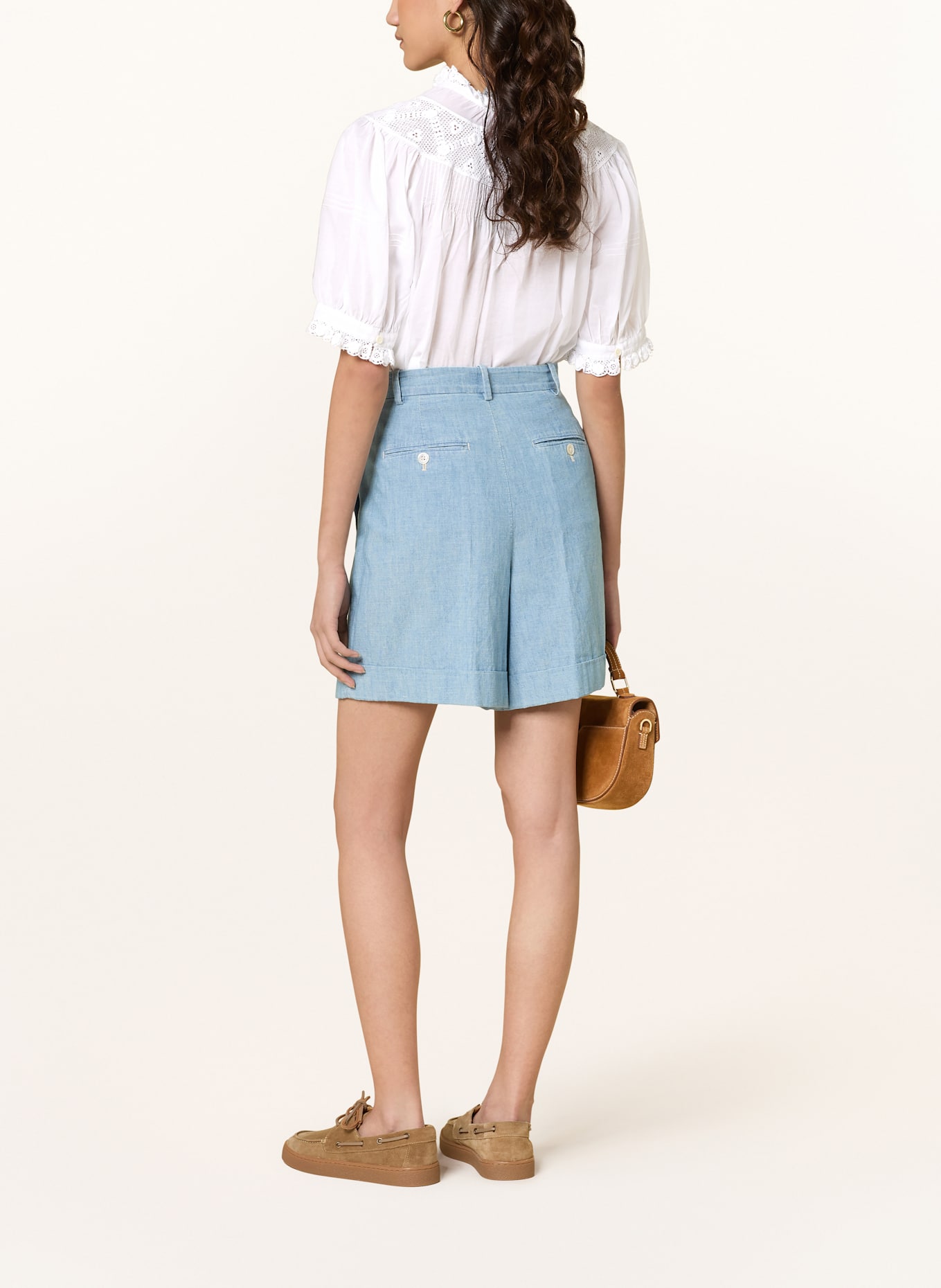 POLO RALPH LAUREN Bluse mit Spitze, Farbe: WEISS (Bild 3)