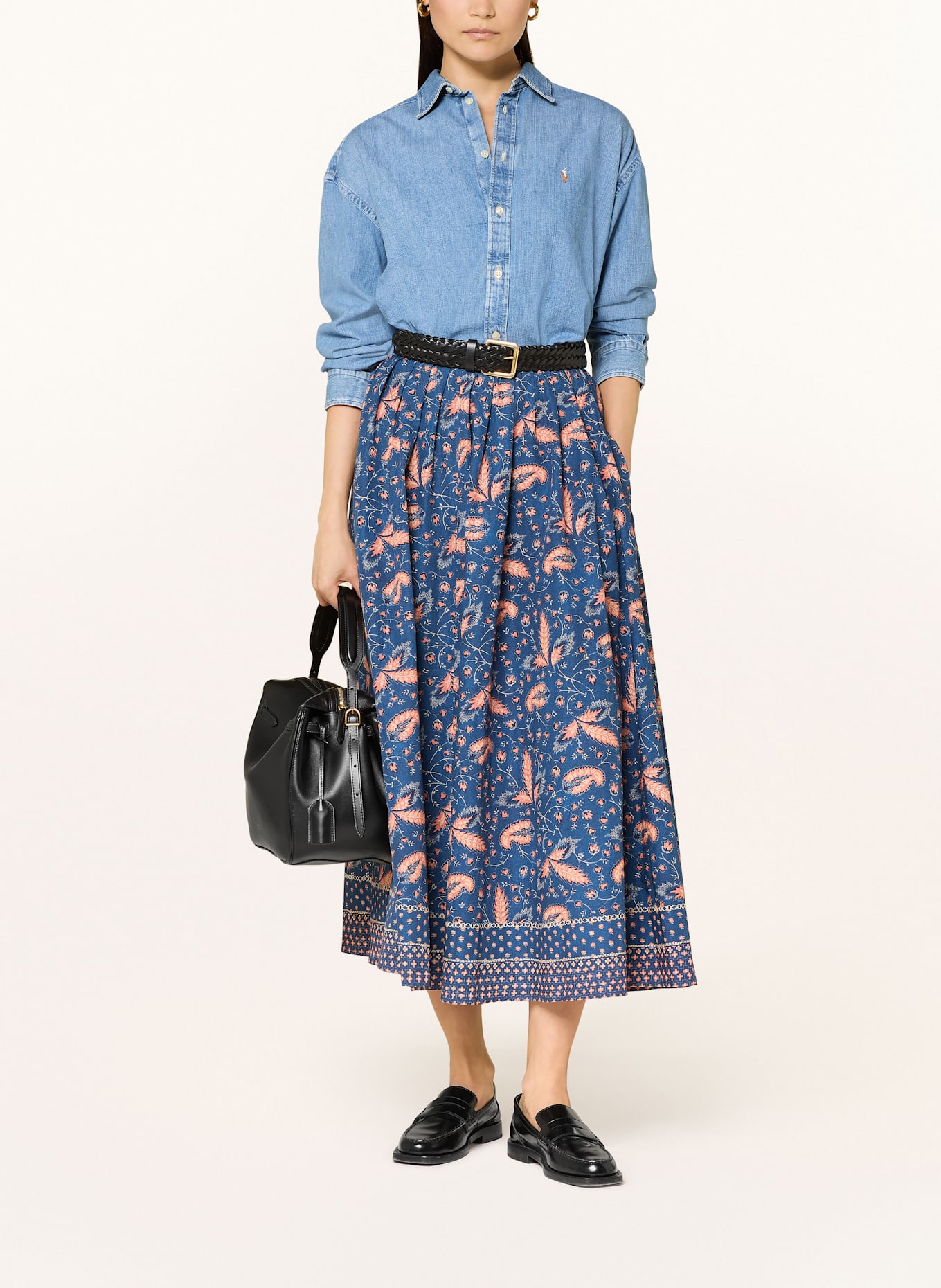POLO RALPH LAUREN Skirt in dark blue/ red