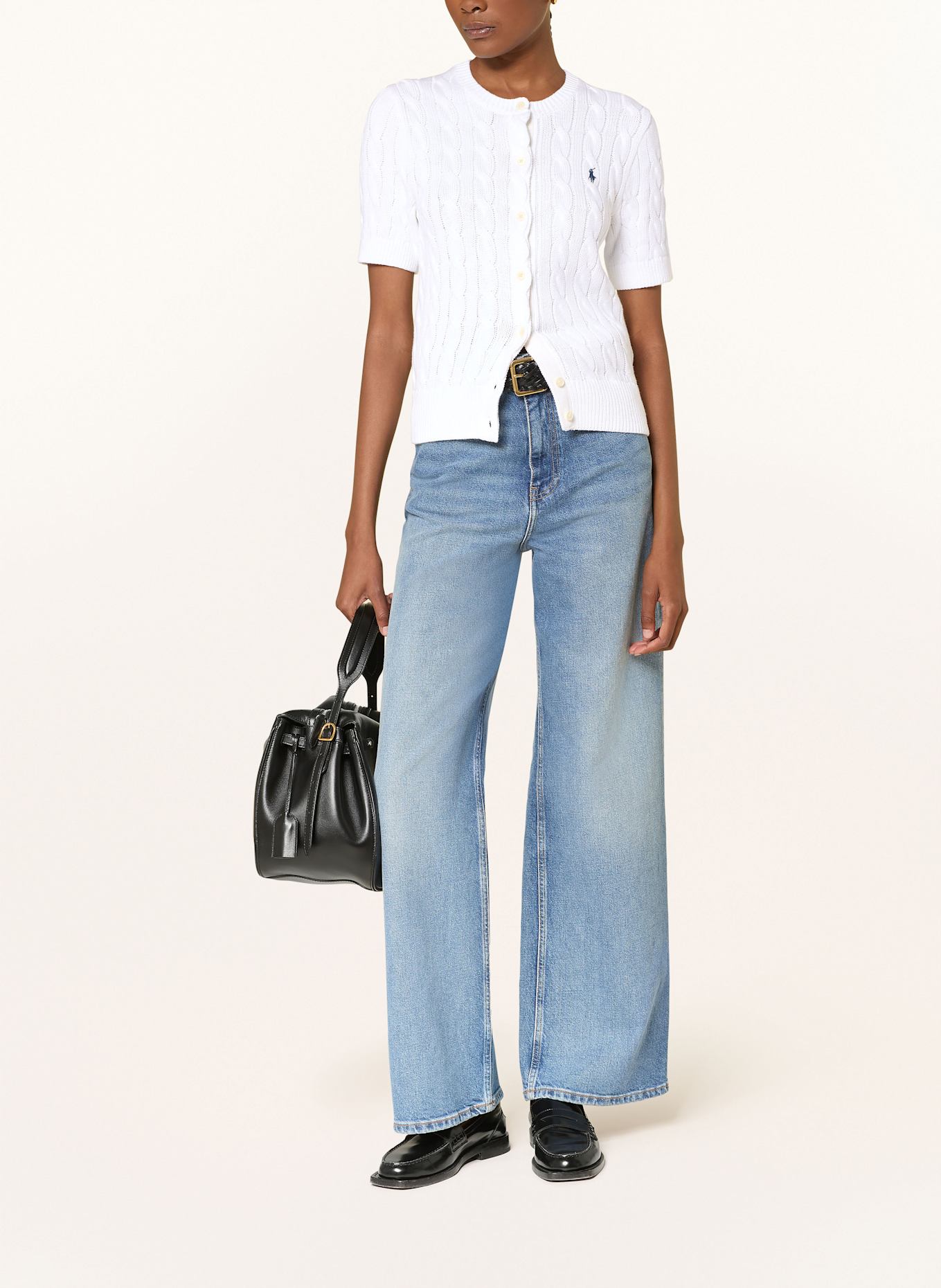 POLO RALPH LAUREN Strickjacke: WEISS