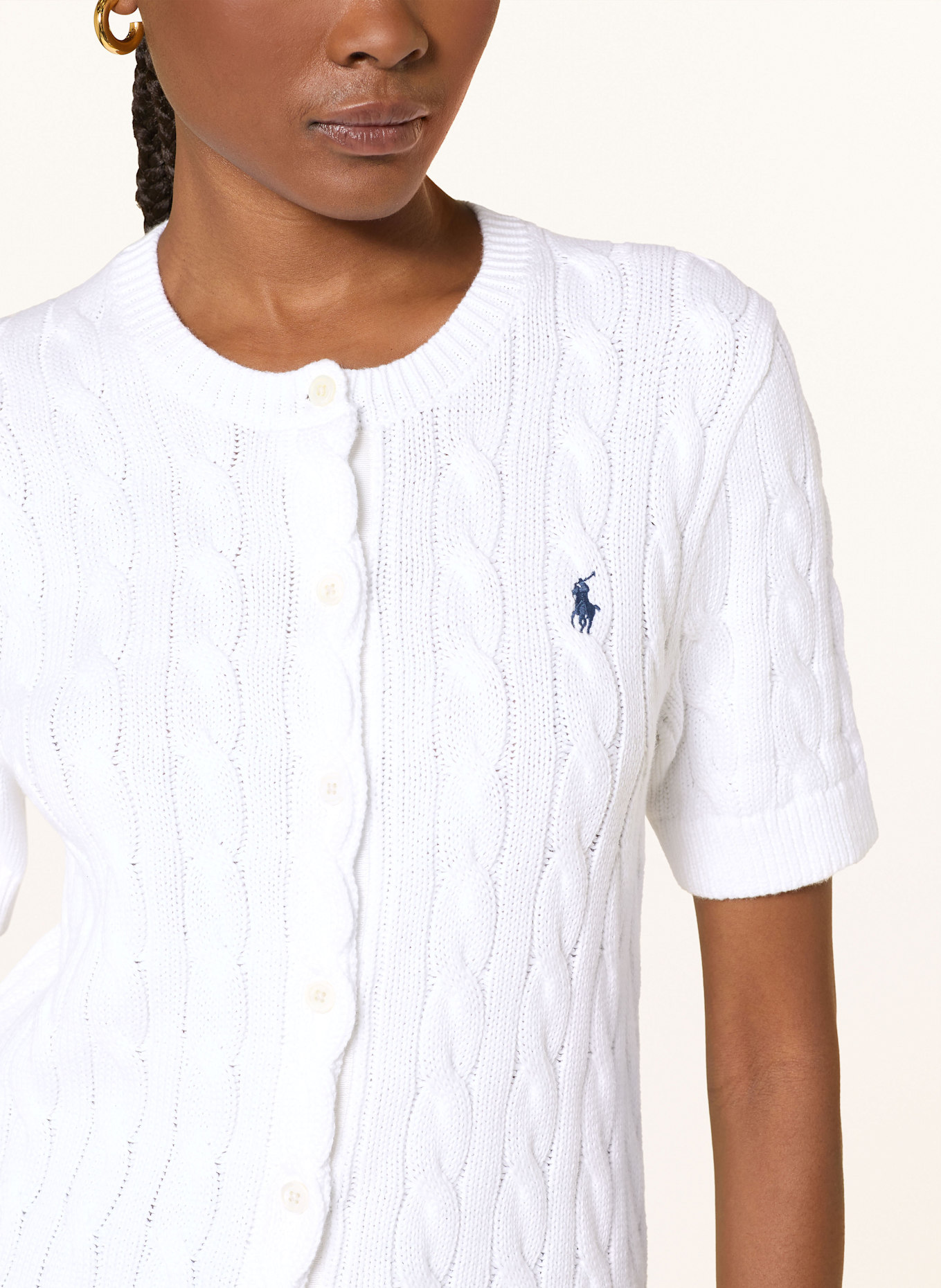 POLO RALPH LAUREN Strickjacke: WEISS