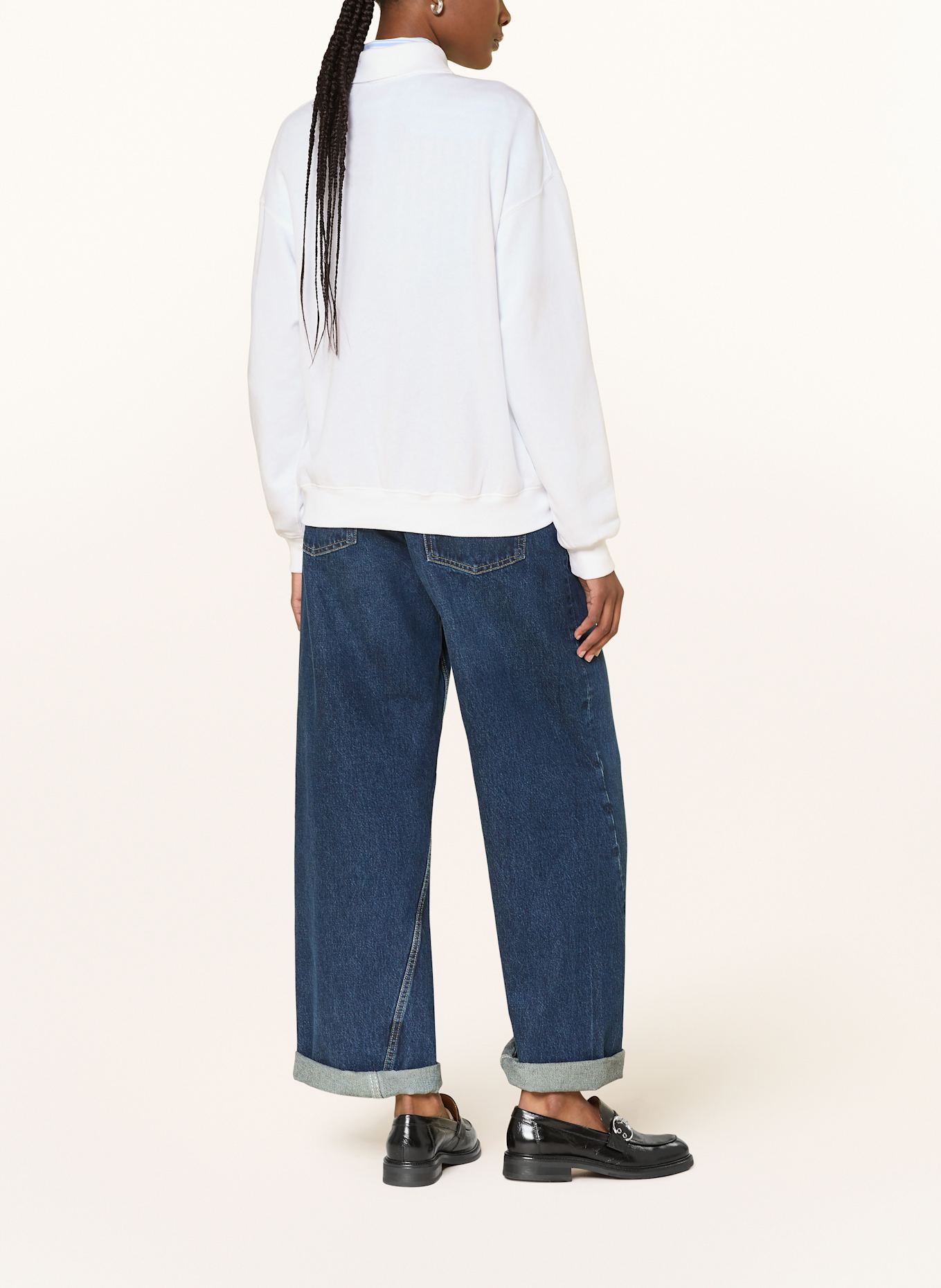 POLO RALPH LAUREN Sweatshirt fabric polo shirt: WHITE