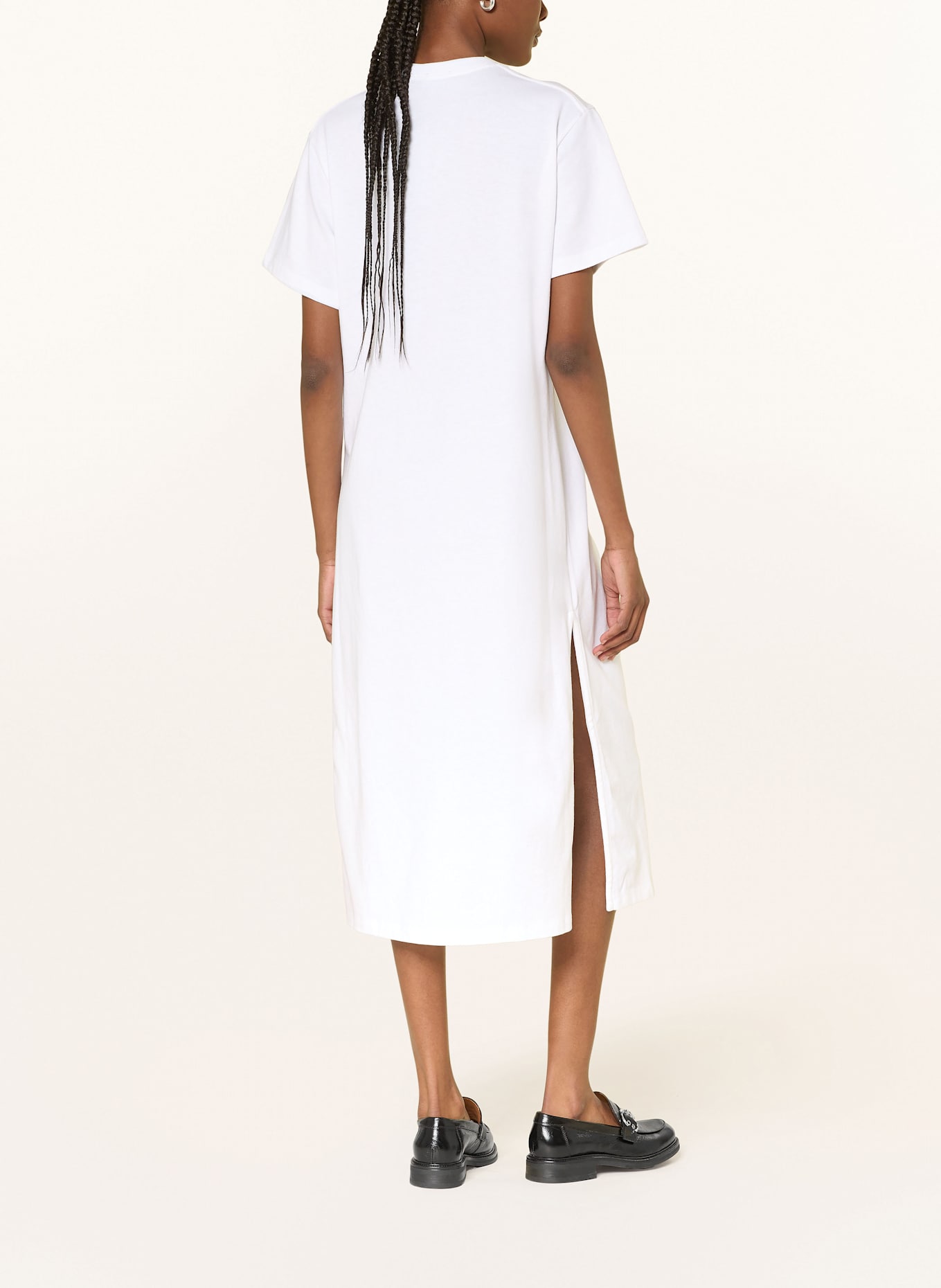 ralph lauren white jersey dress