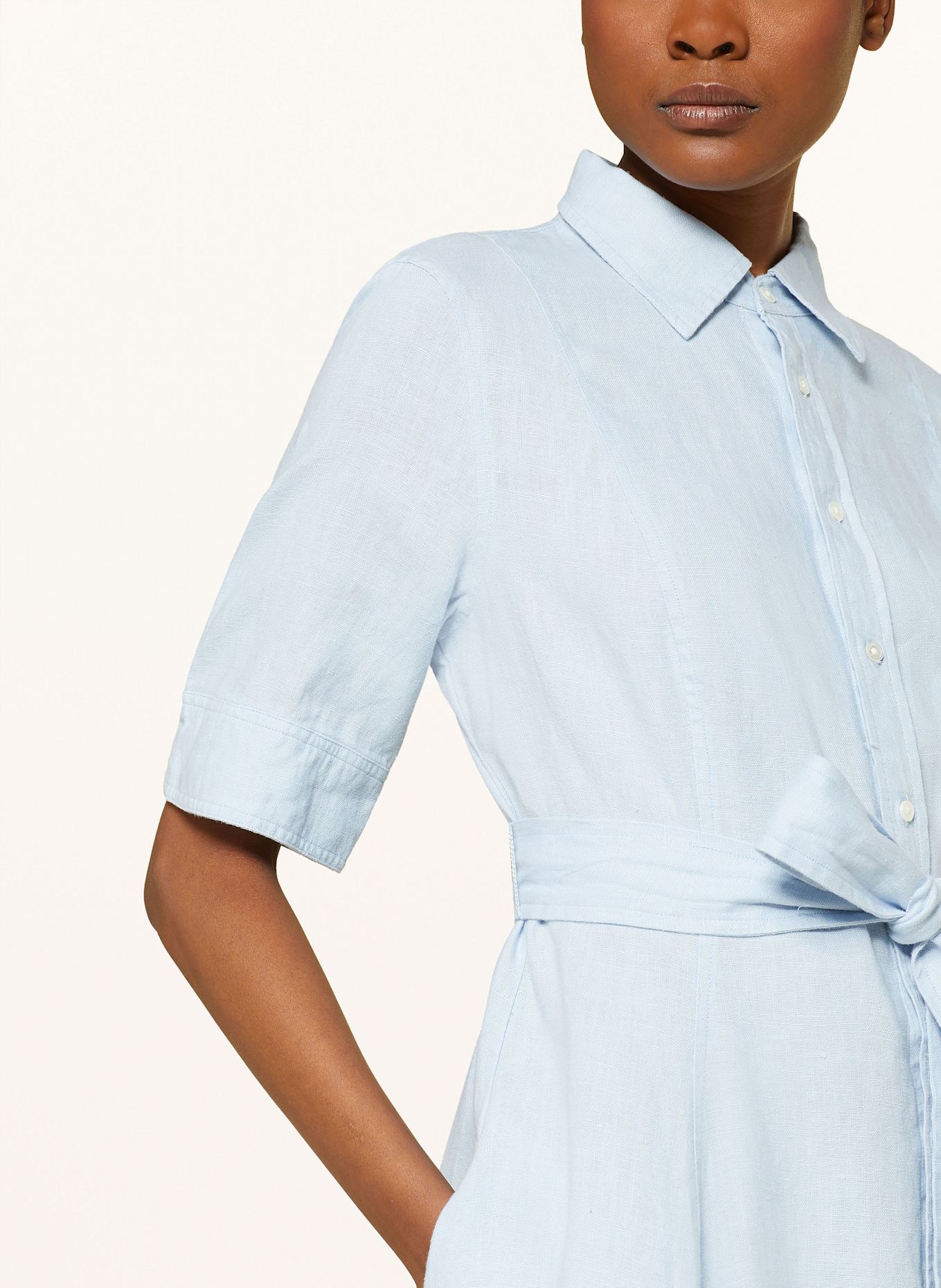 POLO RALPH LAUREN Sukienka koszulowa z lnu: JASNONIEBIESKI