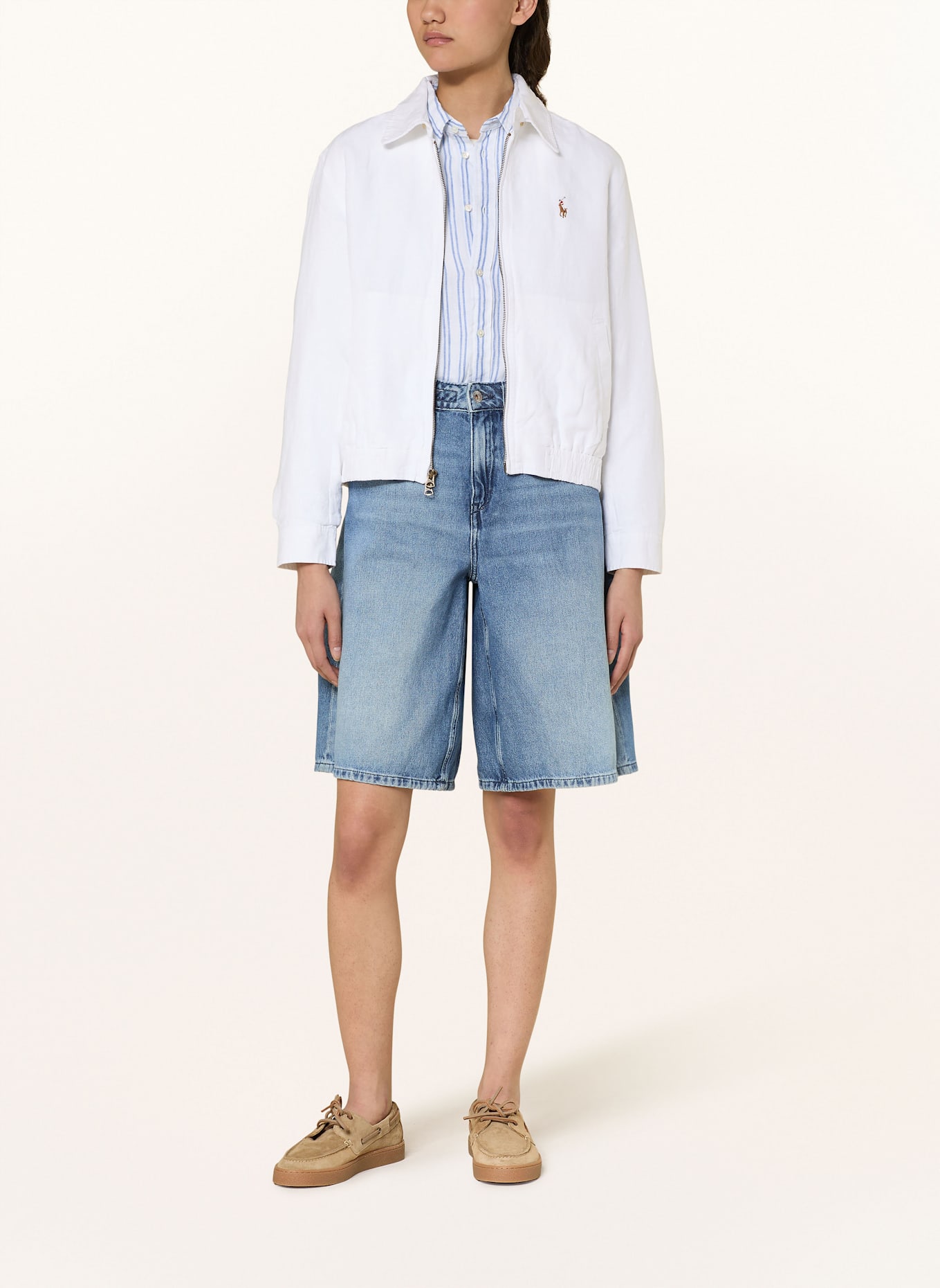 POLO RALPH LAUREN Leinenblouson: WEISS