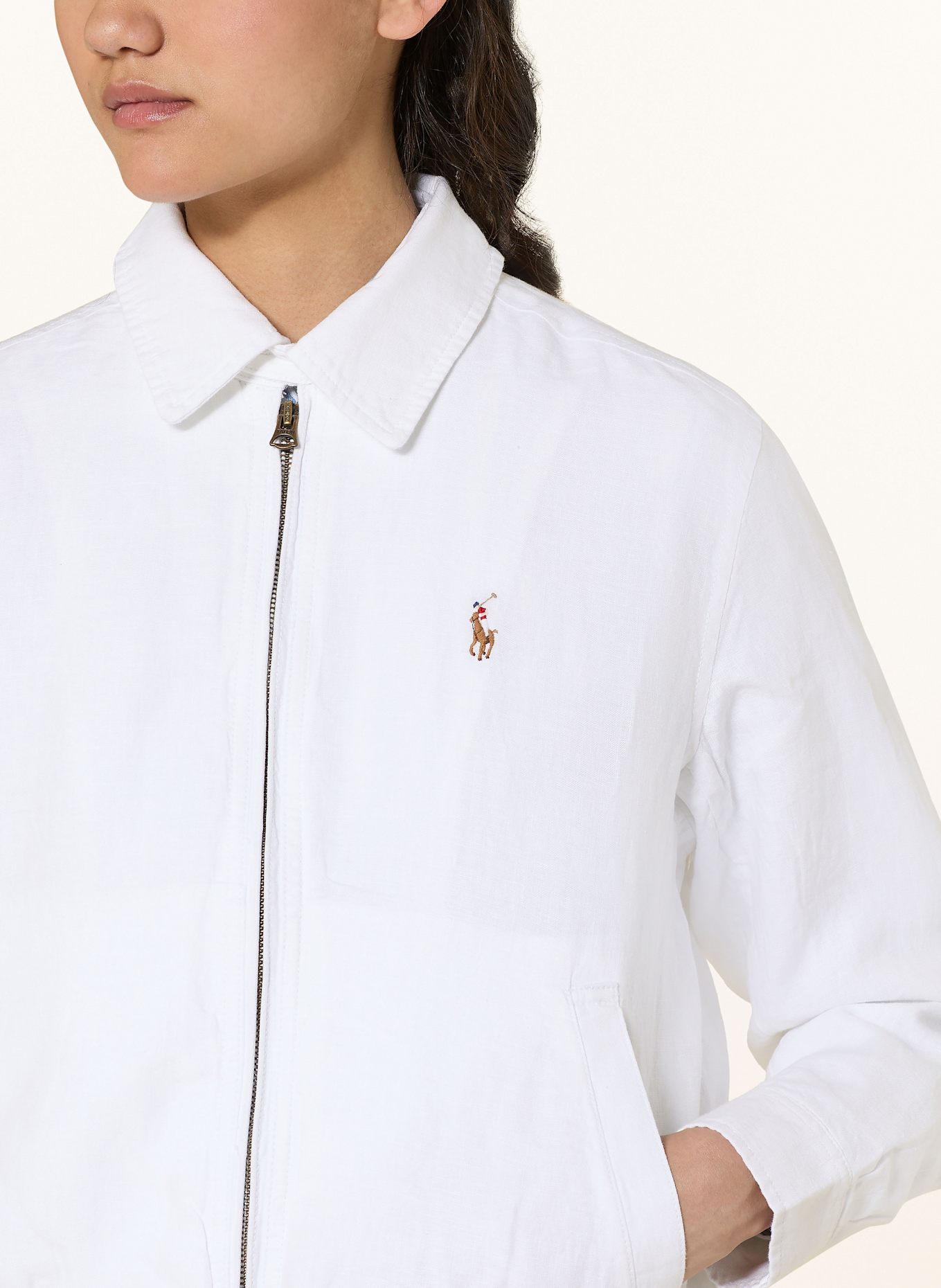 POLO RALPH LAUREN Leinenblouson: WEISS