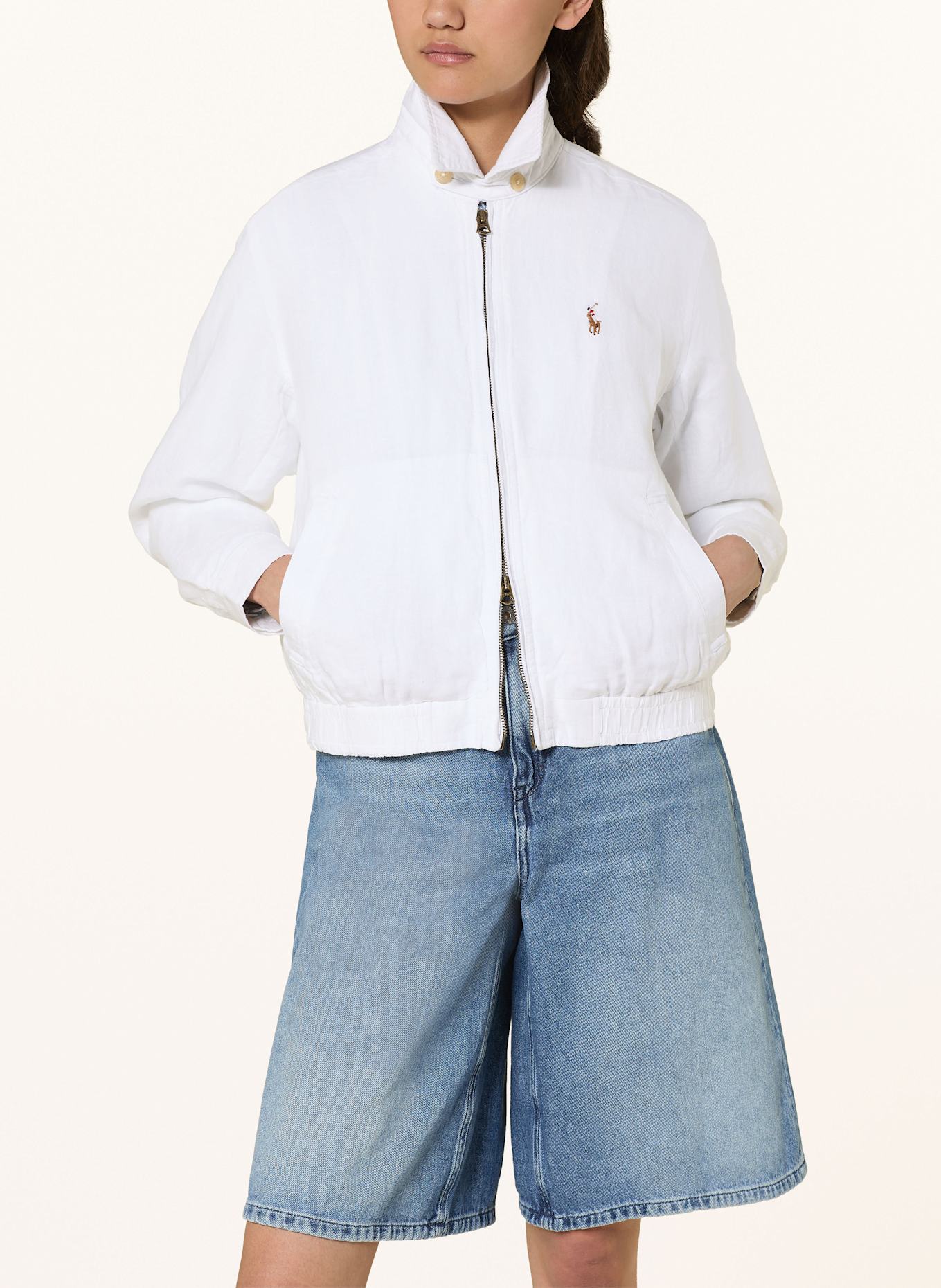 POLO RALPH LAUREN Leinenblouson: WEISS