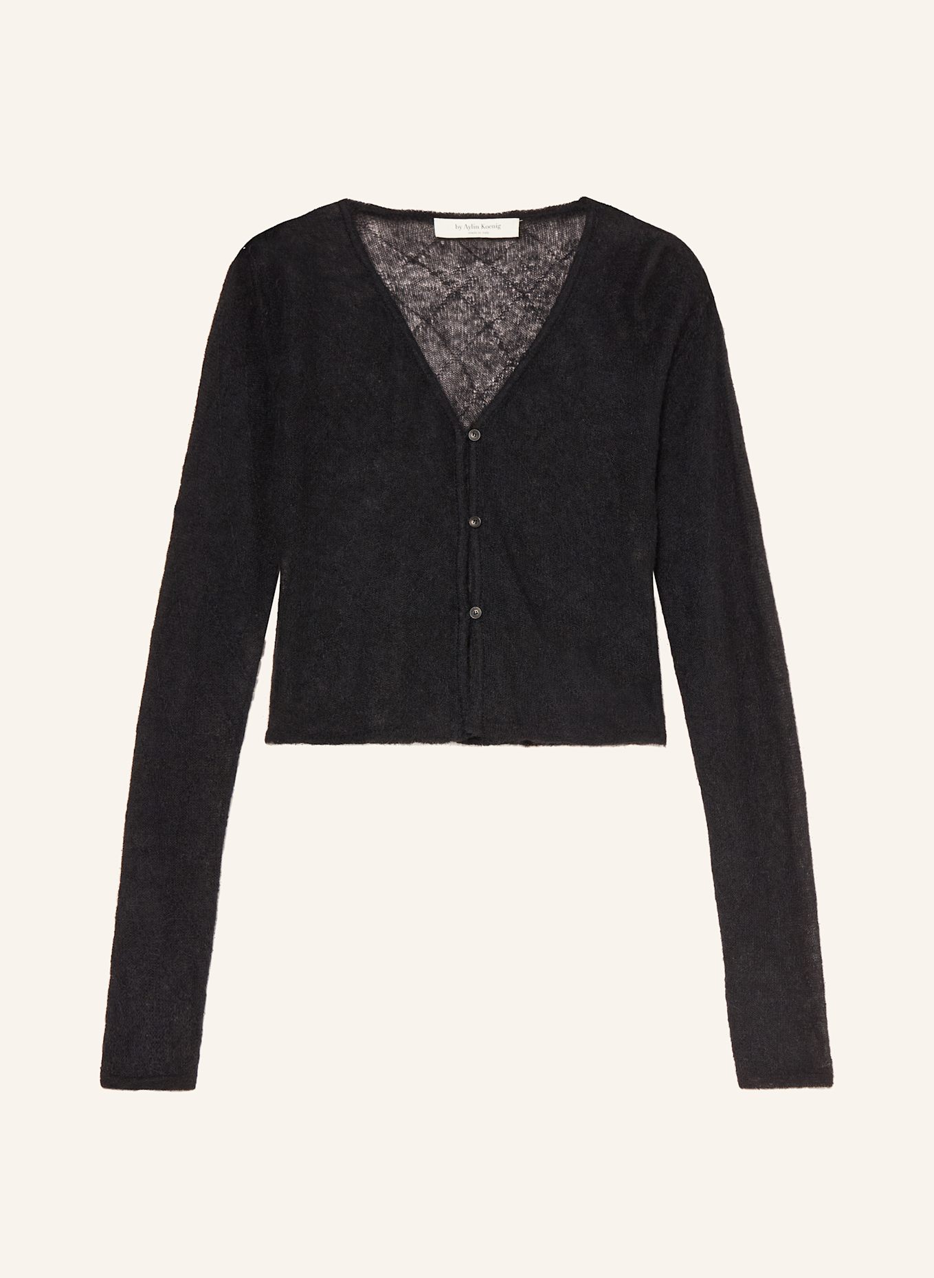 by Aylin Koenig Kardigan CAROLA z dodatkiem alpaki: CZARNY