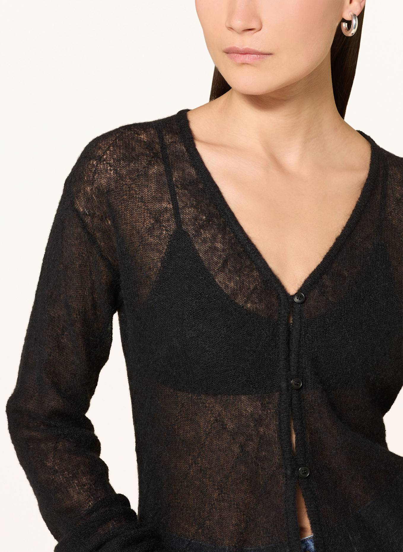 by Aylin Koenig Kardigan CAROLA z dodatkiem alpaki: CZARNY