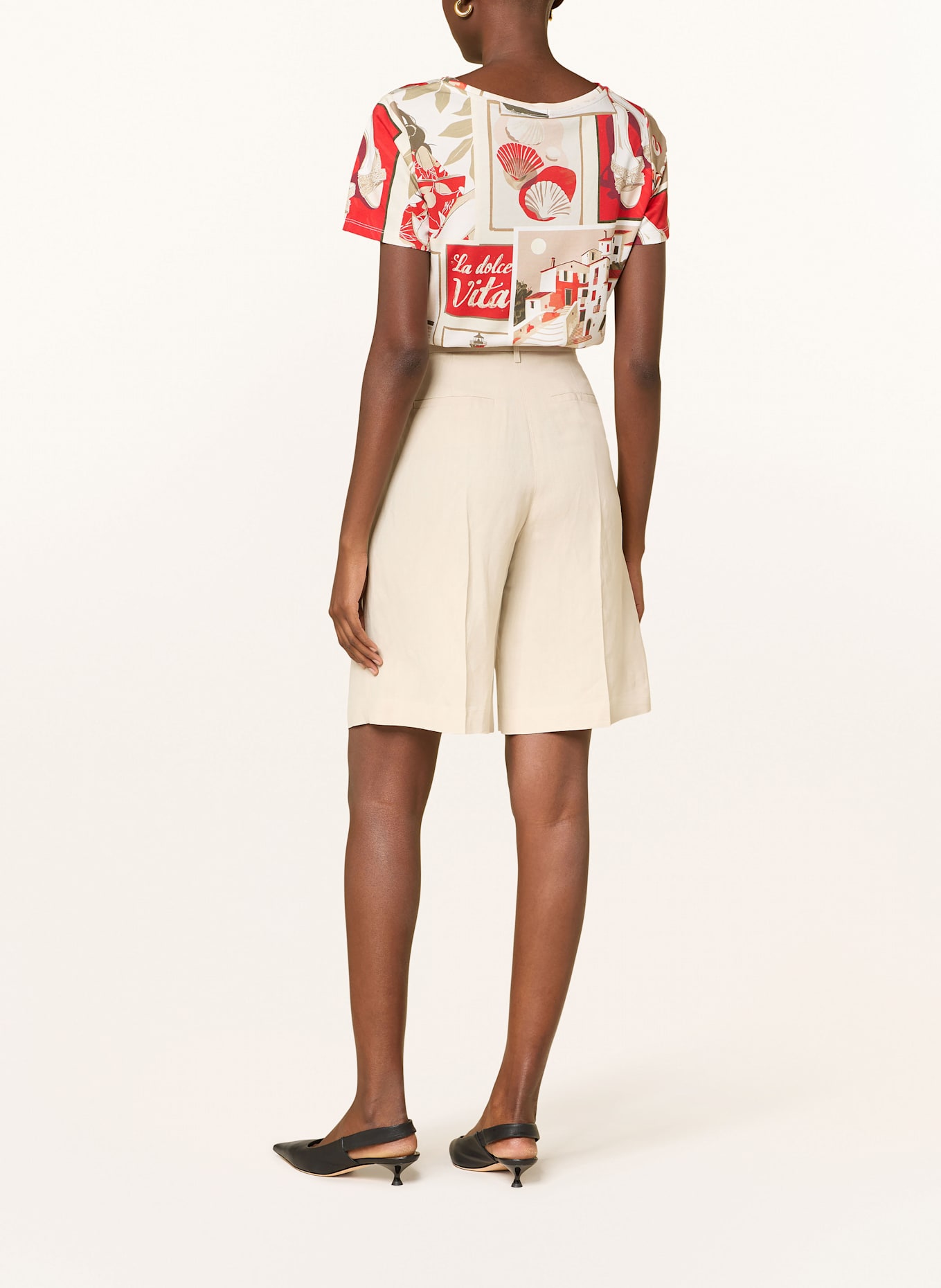 monari T-Shirt: CREME/ BEIGE/ ROT