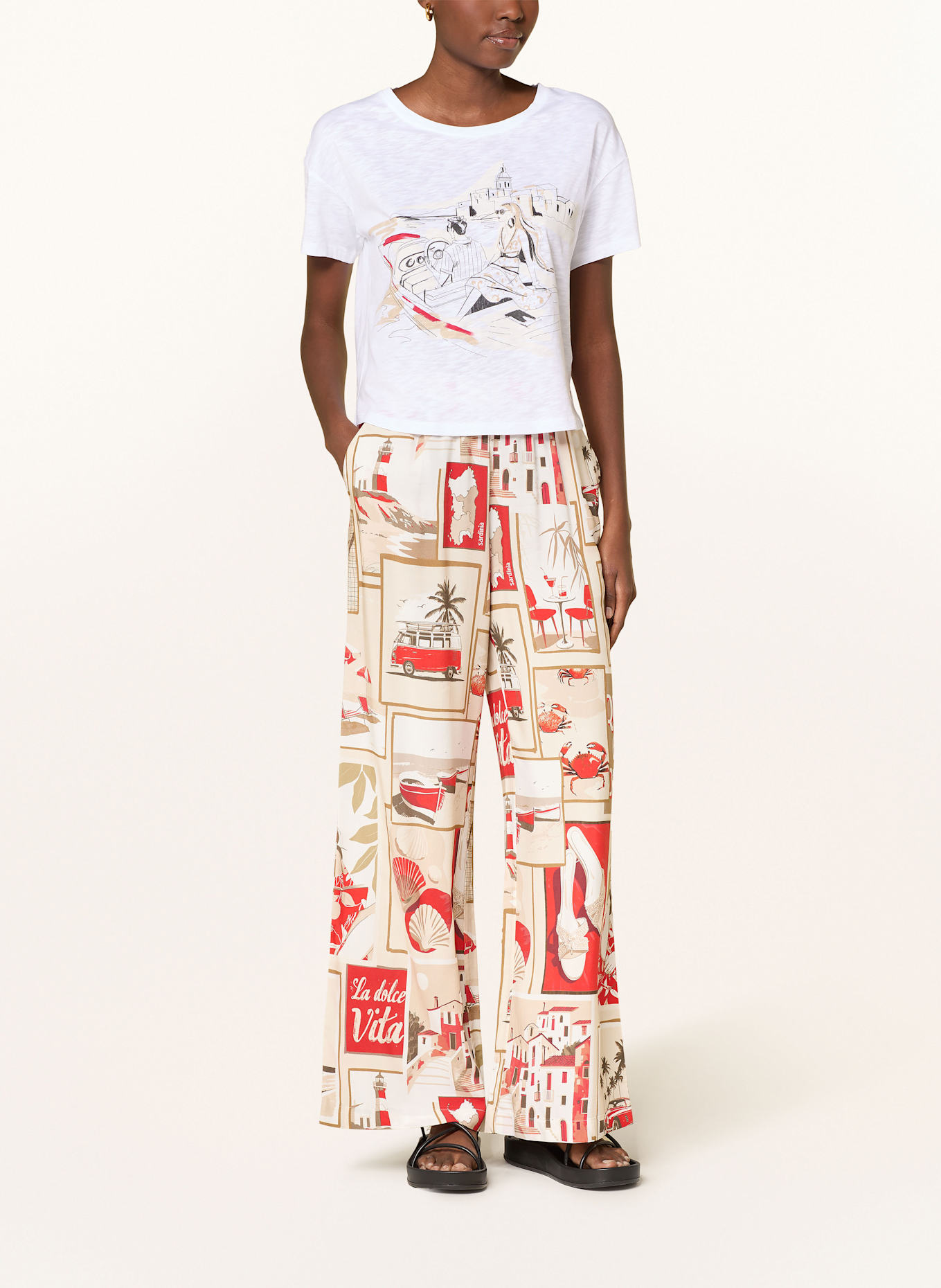 monari Hose: ROT / CREME / BEIGE