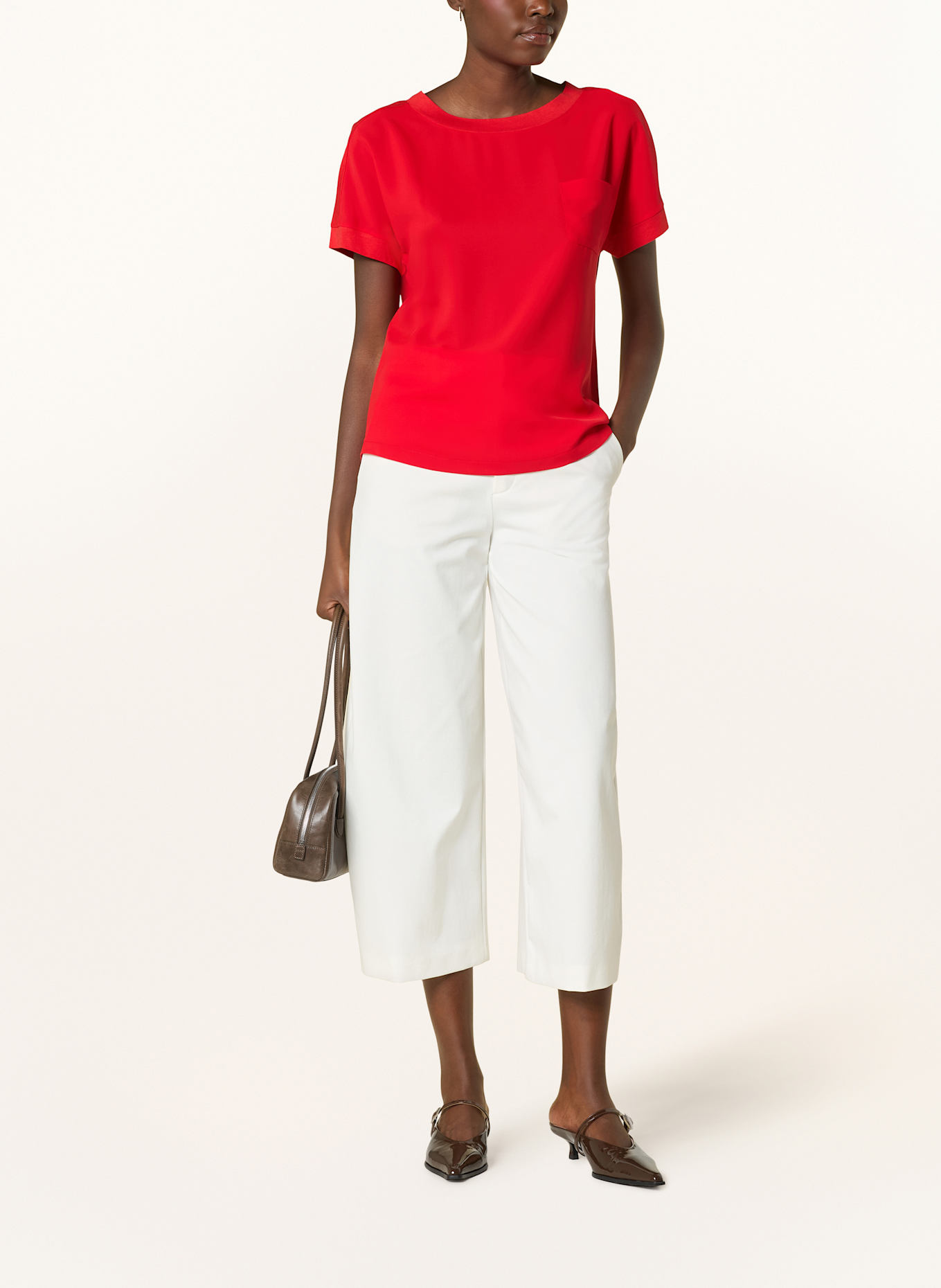 monari T-Shirt im Materialmix: ROT